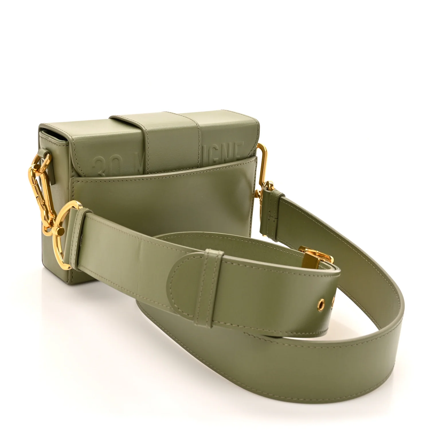 Box Calfskin 30 Montaigne Box Bag Mint Green - Image 3