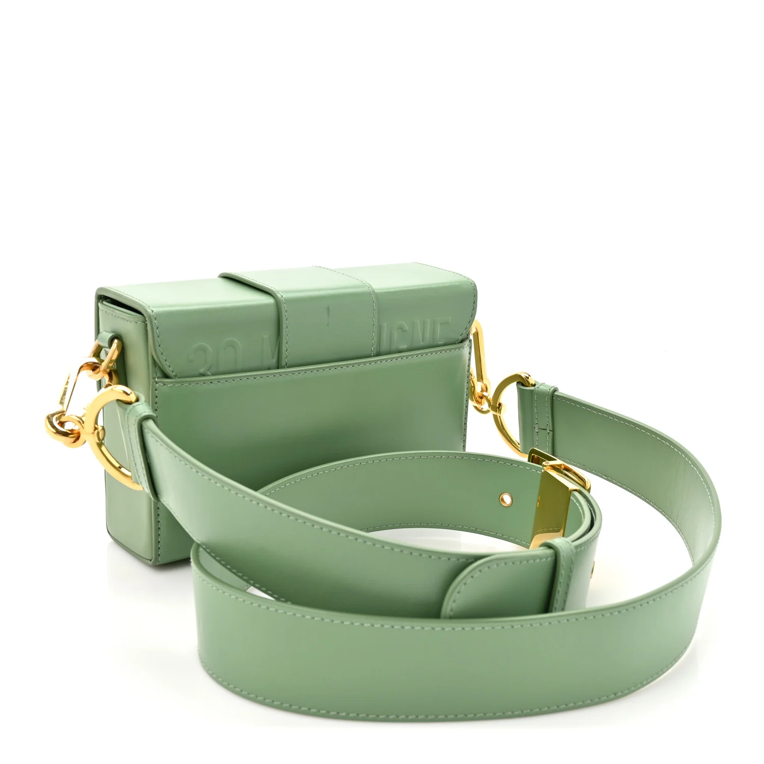 Box Calfskin 30 Montaigne Box Bag Mint Green - Image 3