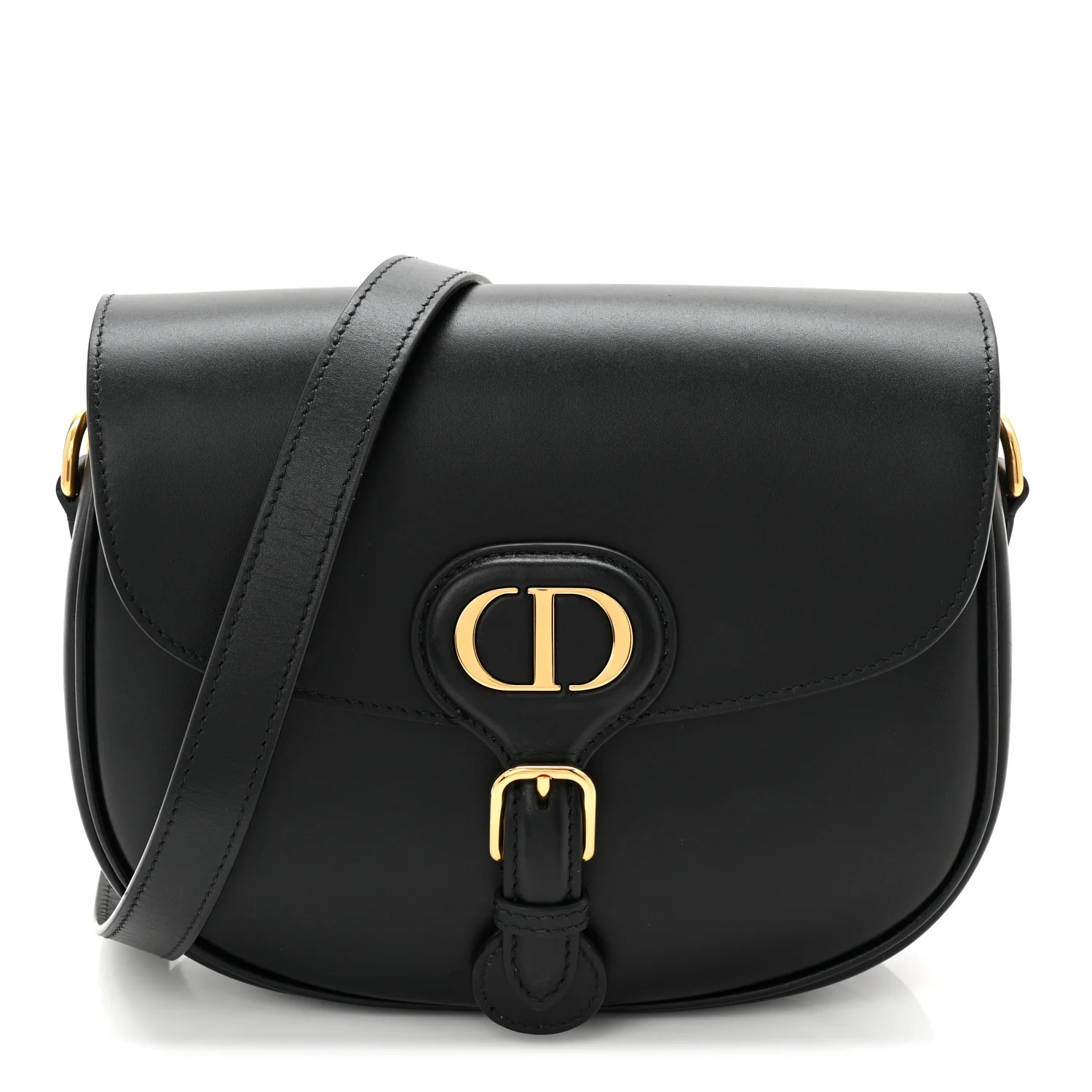 Box Calfskin Medium Bobby Flap Black - Image 2