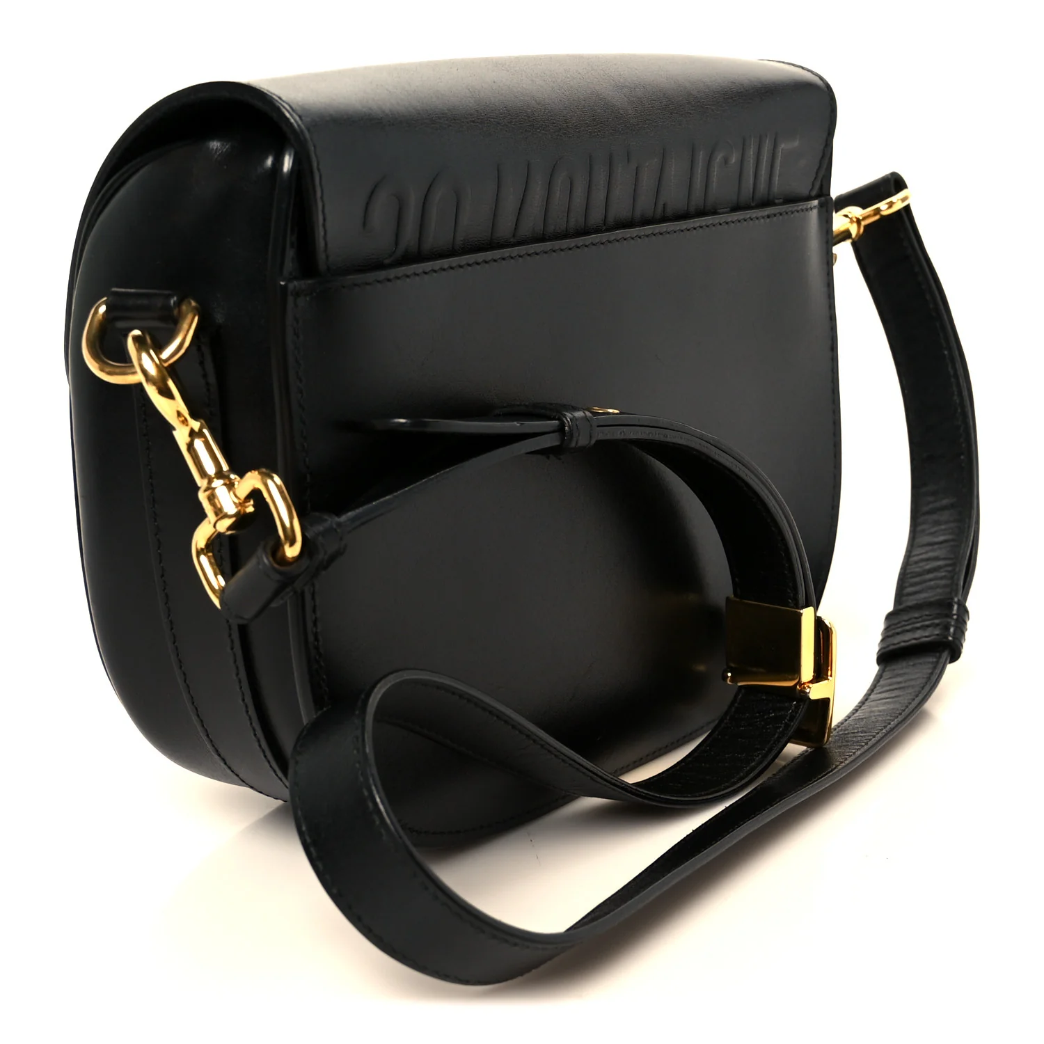 Box Calfskin Medium Bobby Flap Black - Image 3