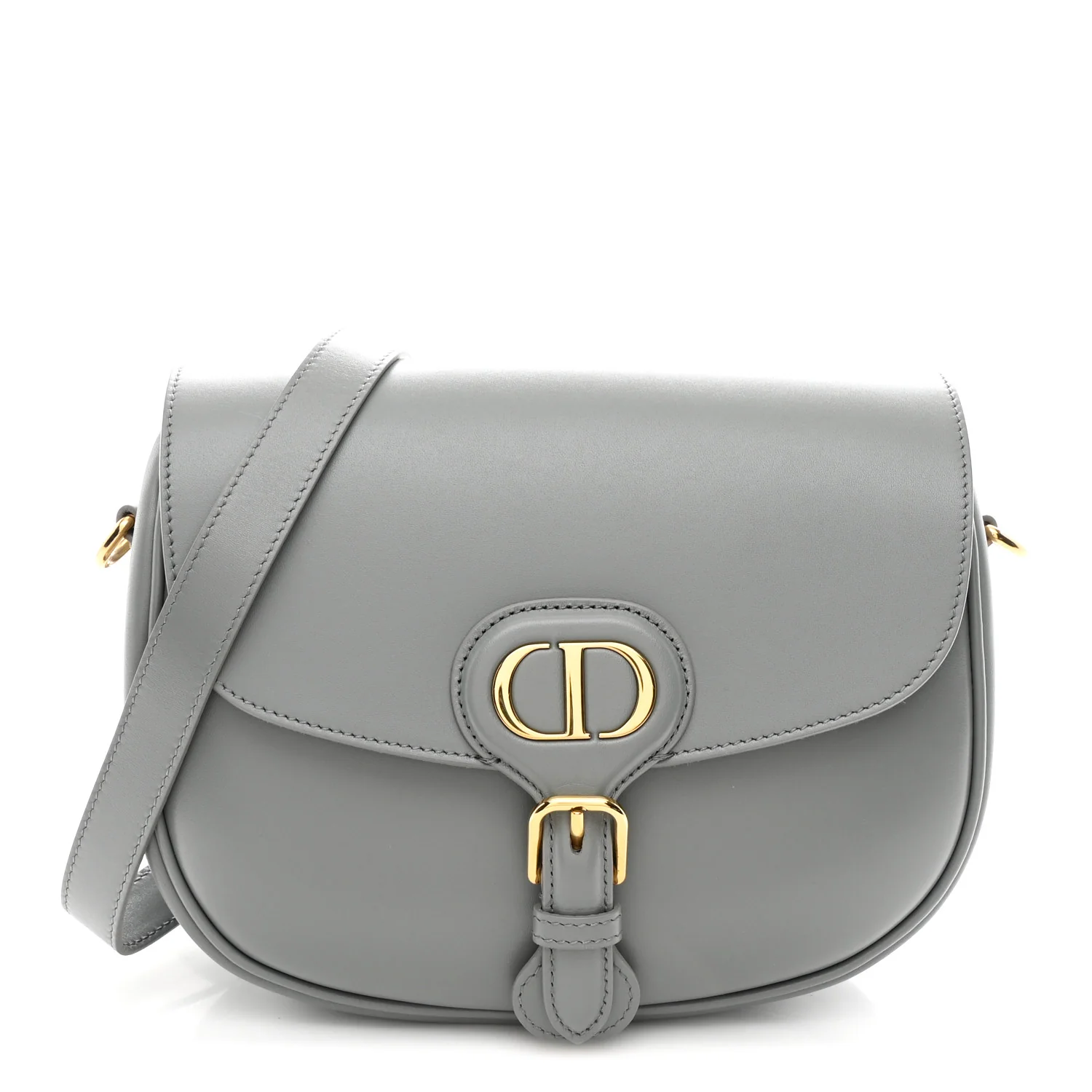 Box Calfskin Medium Bobby Flap Gray