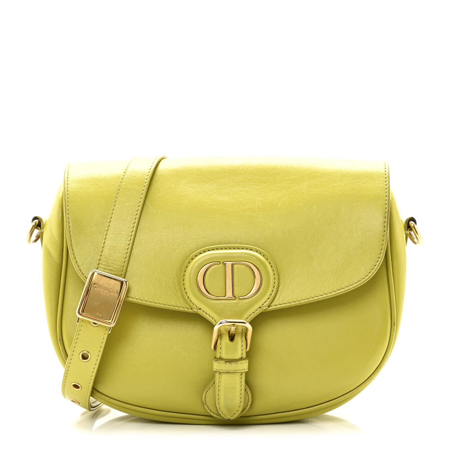 Box Calfskin Medium Bobby Flap Lime