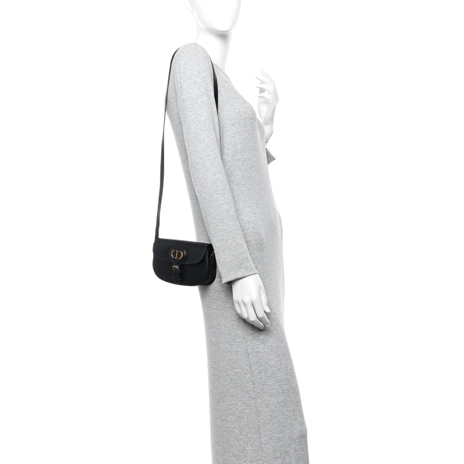 Box Calfskin Mini Bobby Bag Black - Image 2
