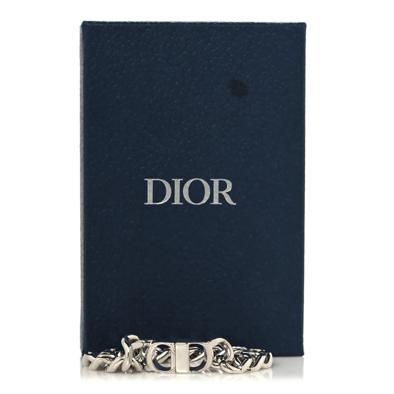 Brass CD Icon Chain Bracelet M Silver - Image 5