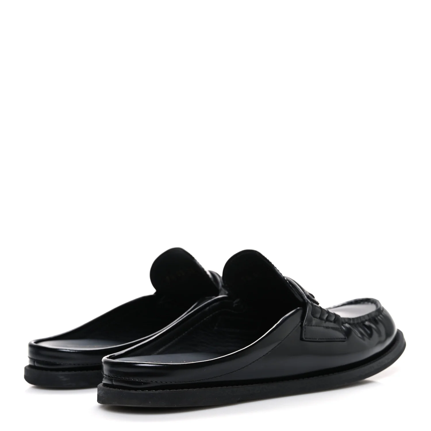 Brushed Calfskin Boy Loafer Mule 36 Black - Image 5