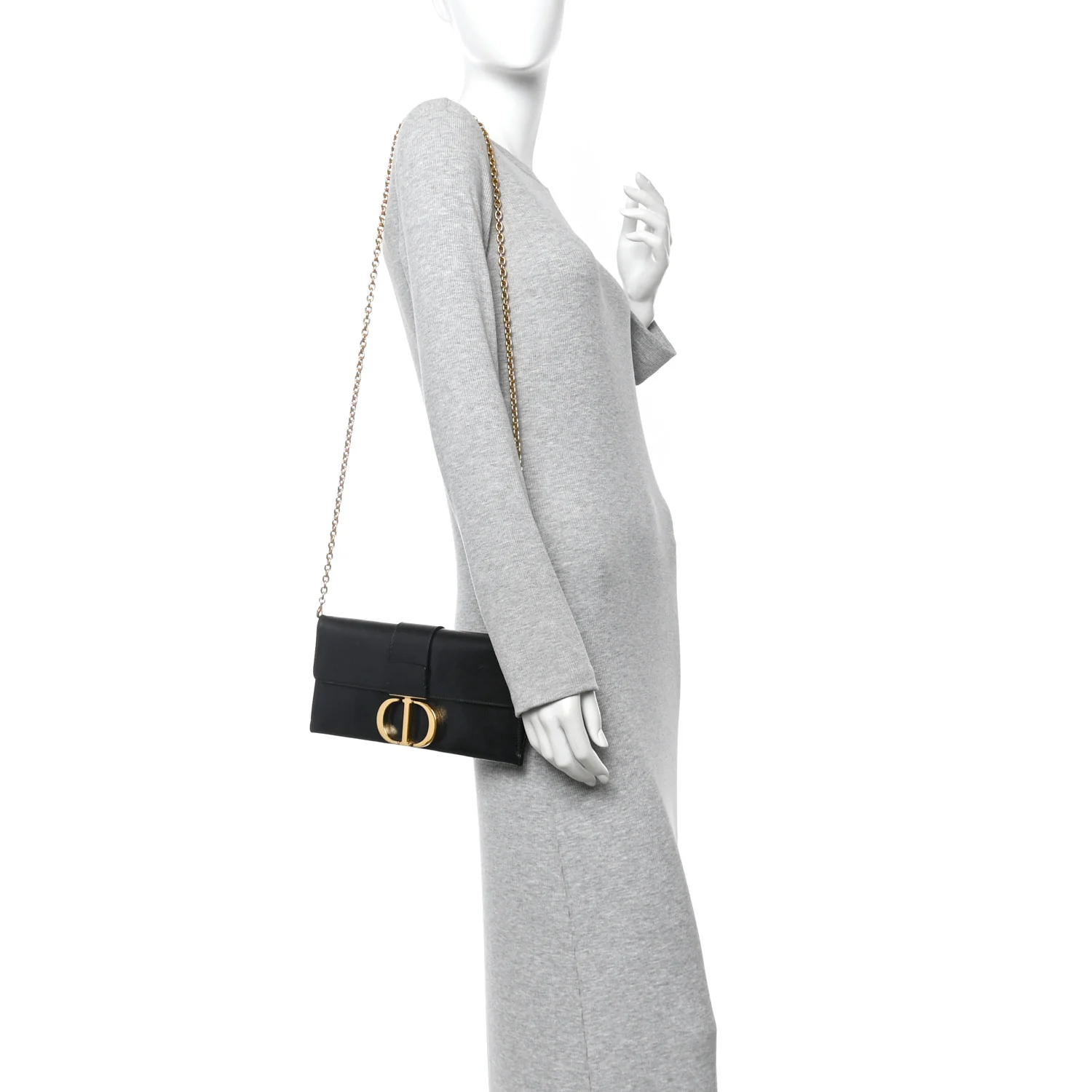 Calfskin 30 Montaigne Chain Pouch Black - Image 2