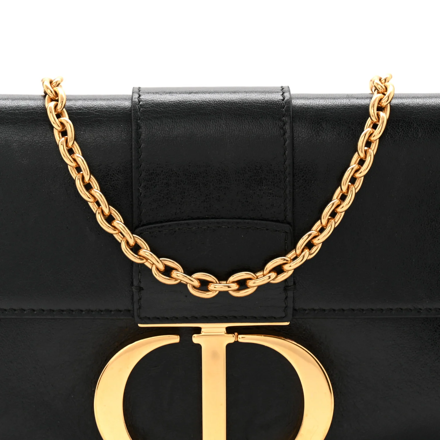 Calfskin 30 Montaigne Chain Pouch Black - Image 8