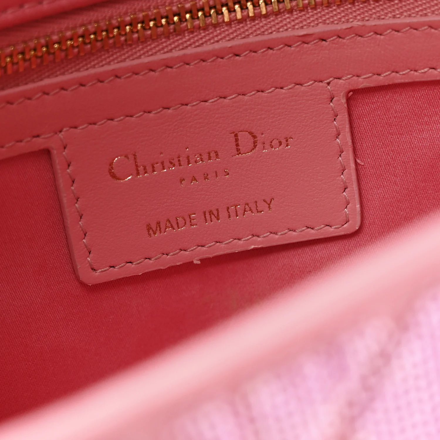 Calfskin Beaded Small Caro Bag Pink - Image 6