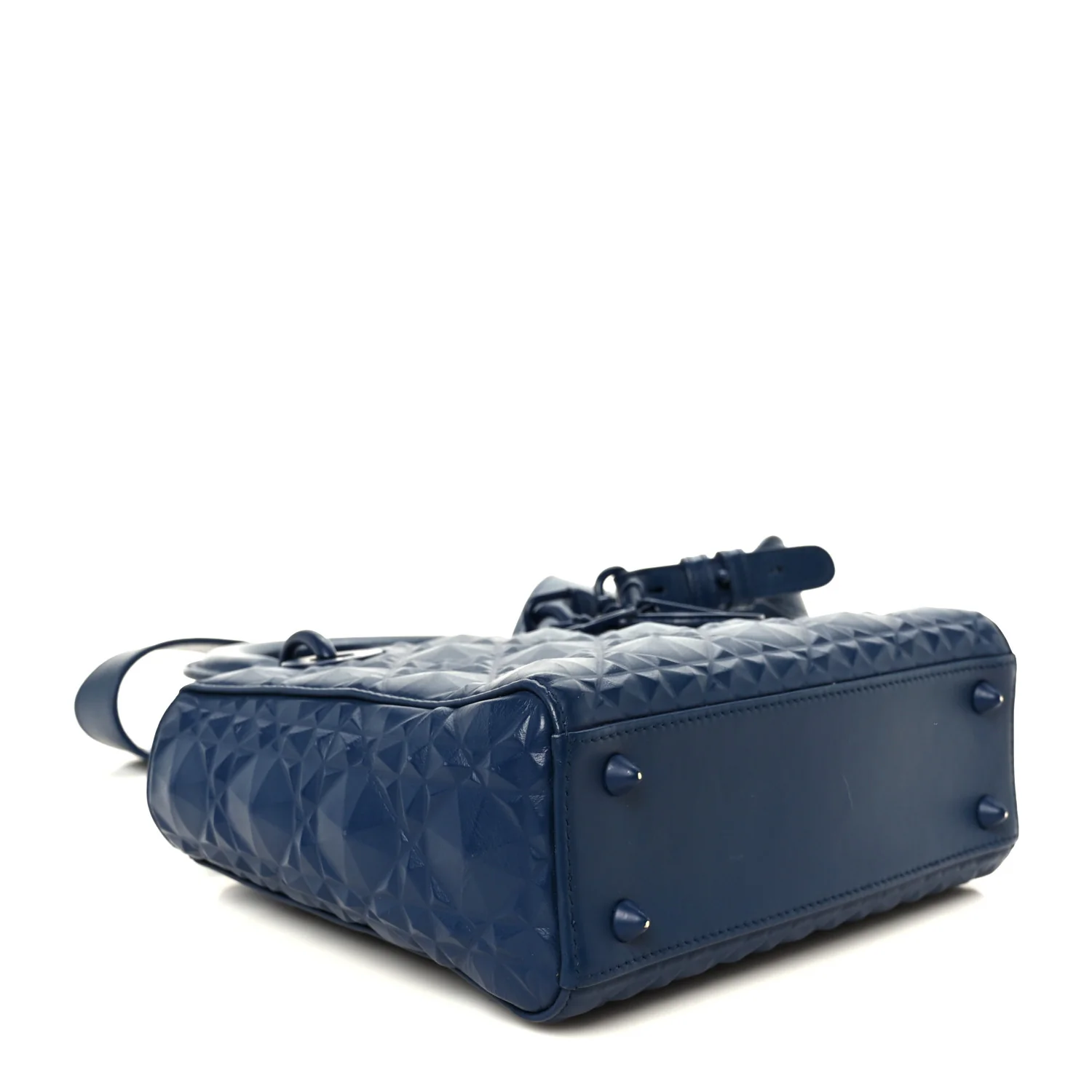 Calfskin Cannage Diamond Small My ABCDior Lady Dior Blue Royale - Image 4