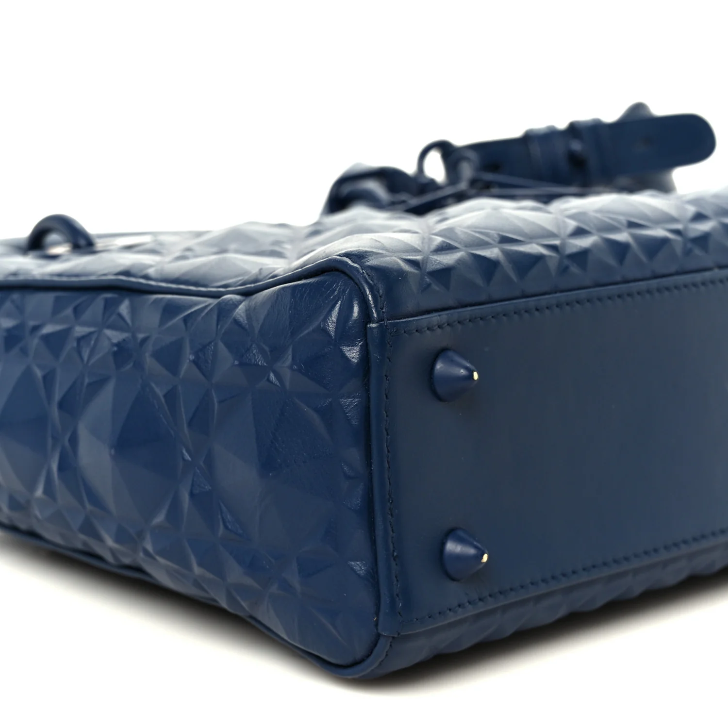 Calfskin Cannage Diamond Small My ABCDior Lady Dior Blue Royale - Image 9