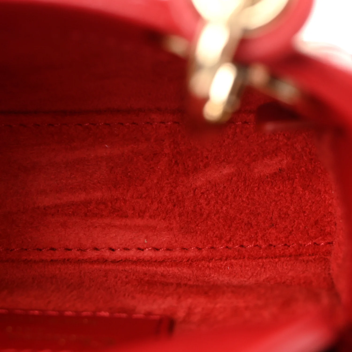 Calfskin Cannage Dioramour Micro Lady Dior Bright Red - Image 5