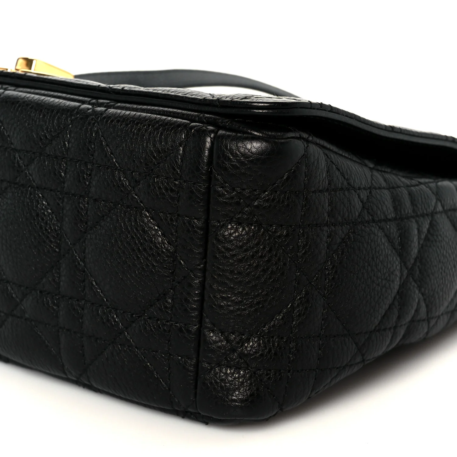 Calfskin Cannage Medium Caro Bag Black - Image 10