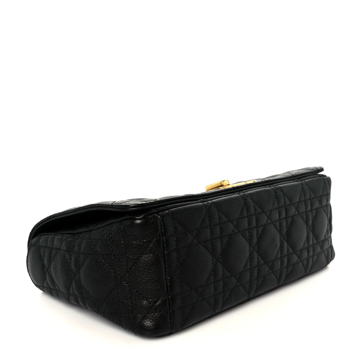 Calfskin Cannage Medium Caro Bag Black - Image 4