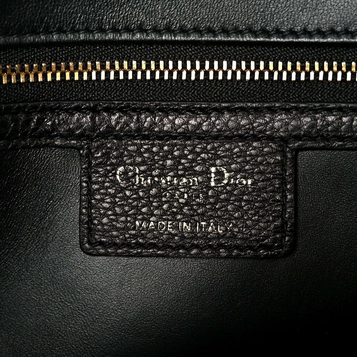 Calfskin Cannage Medium Caro Bag Black - Image 6