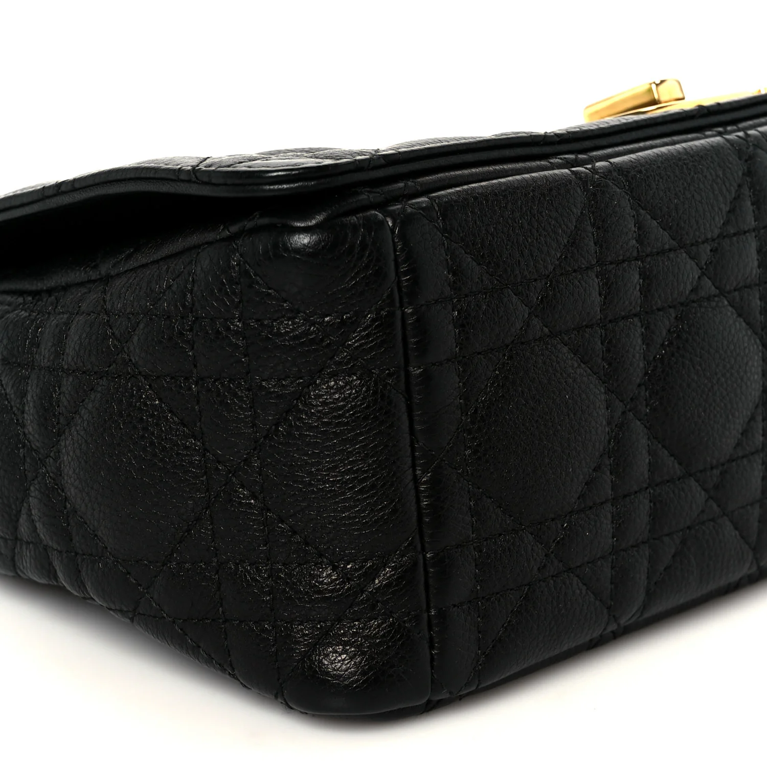 Calfskin Cannage Medium Caro Bag Black - Image 9