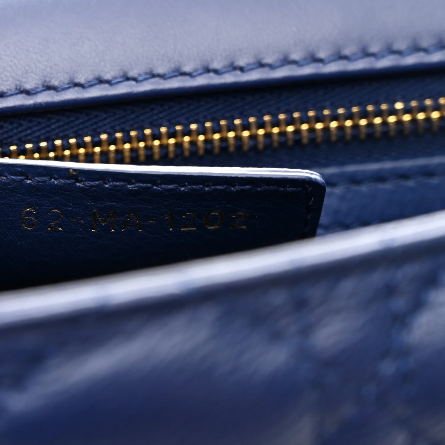 Calfskin Cannage Medium Caro Bag Royal Blue - Image 12