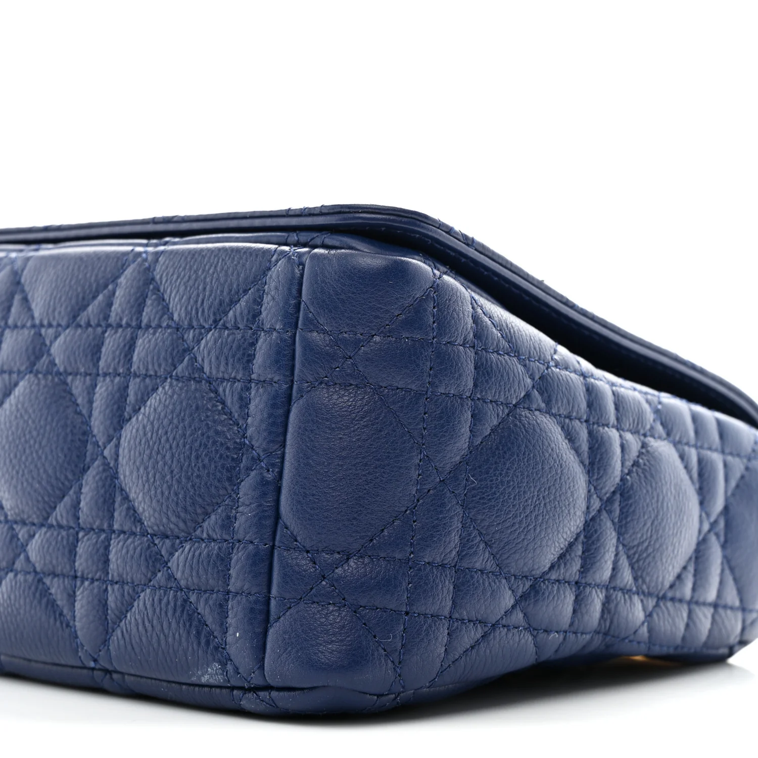 Calfskin Cannage Medium Caro Bag Royal Blue - Image 18