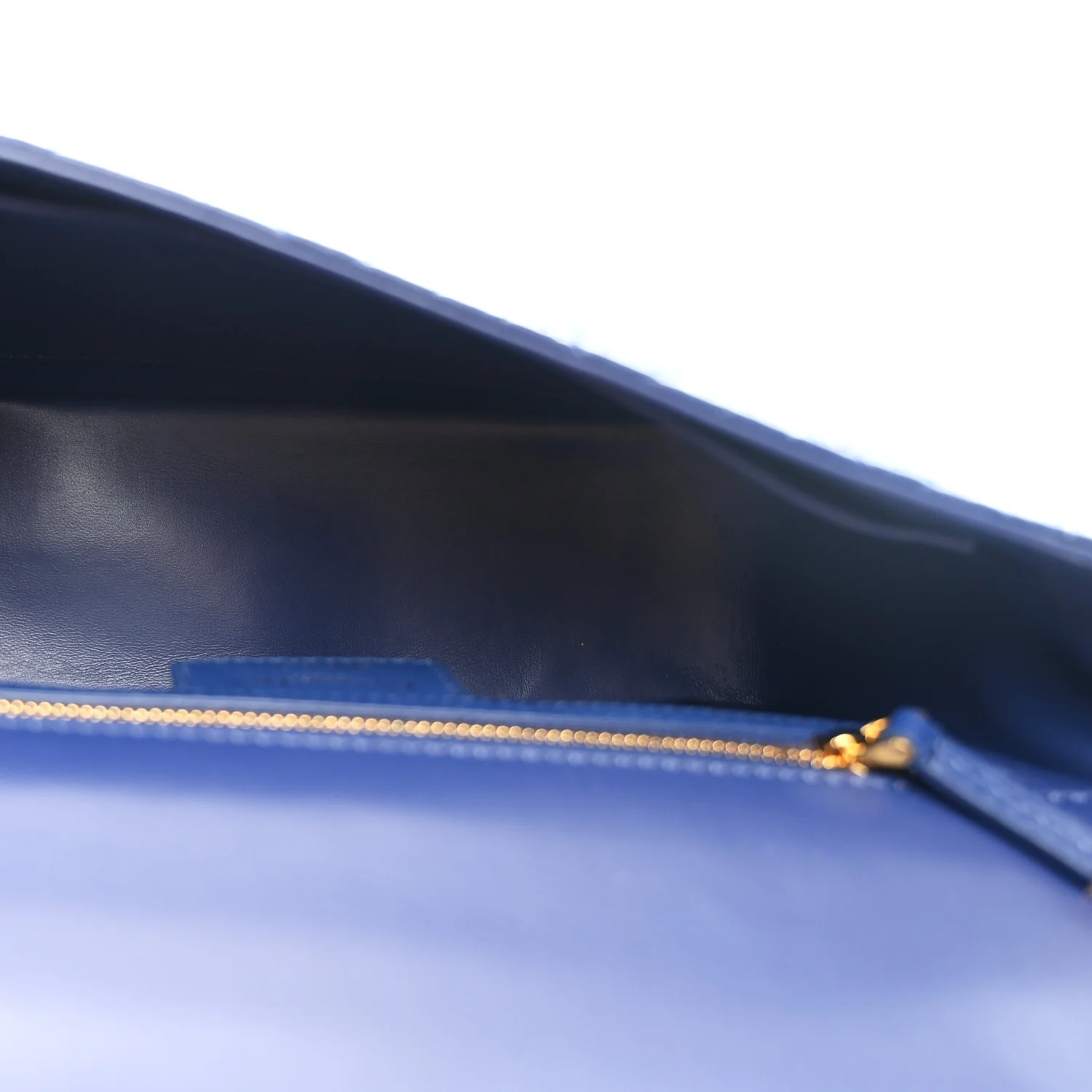 Calfskin Cannage Medium Caro Bag Royal Blue - Image 8