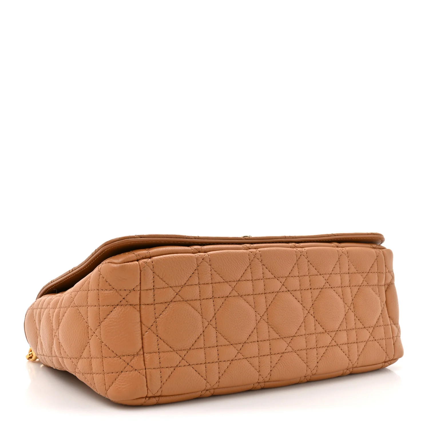 Calfskin Cannage Medium Caro Bag Tan - Image 4
