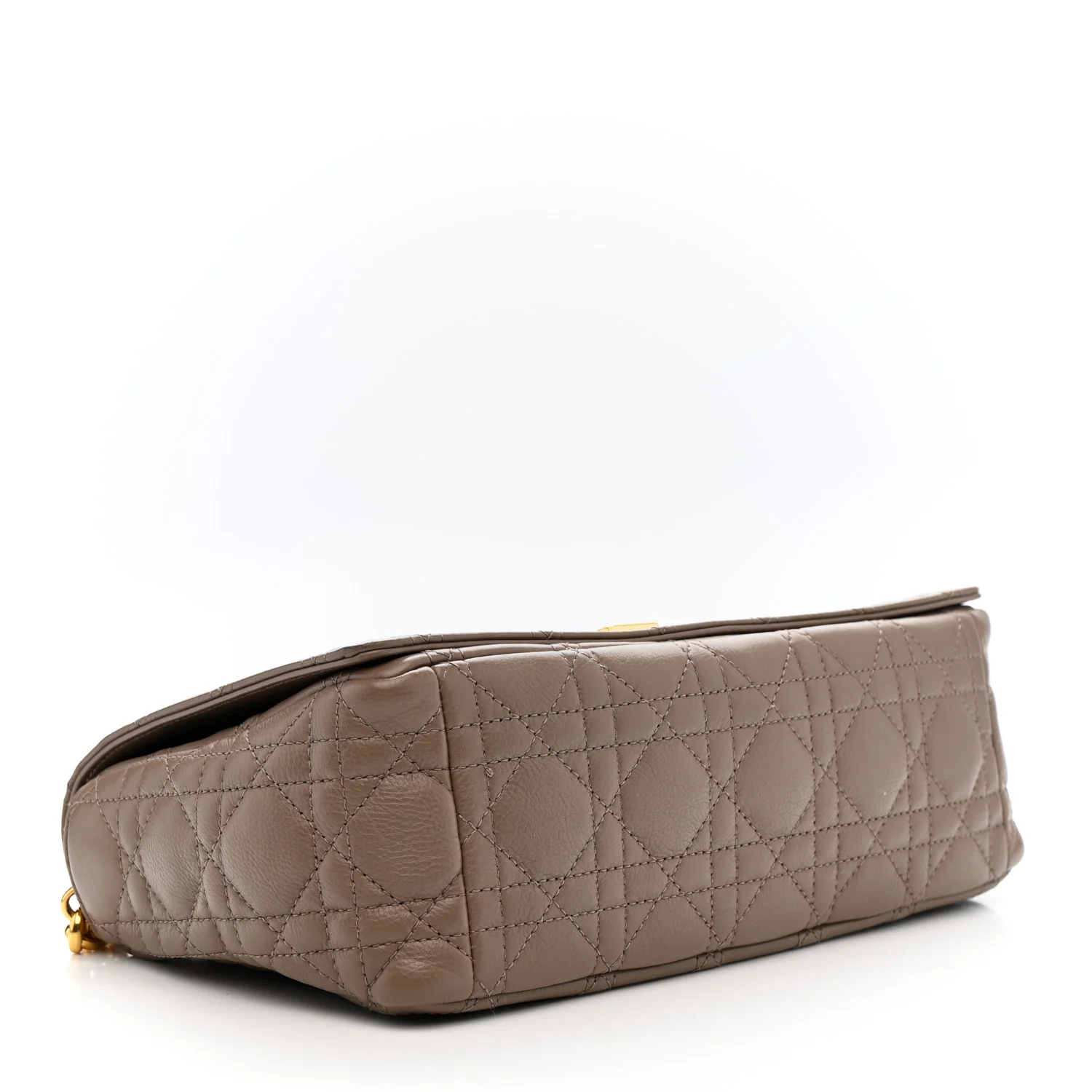 Calfskin Cannage Medium Caro Bag Taupe - Image 4