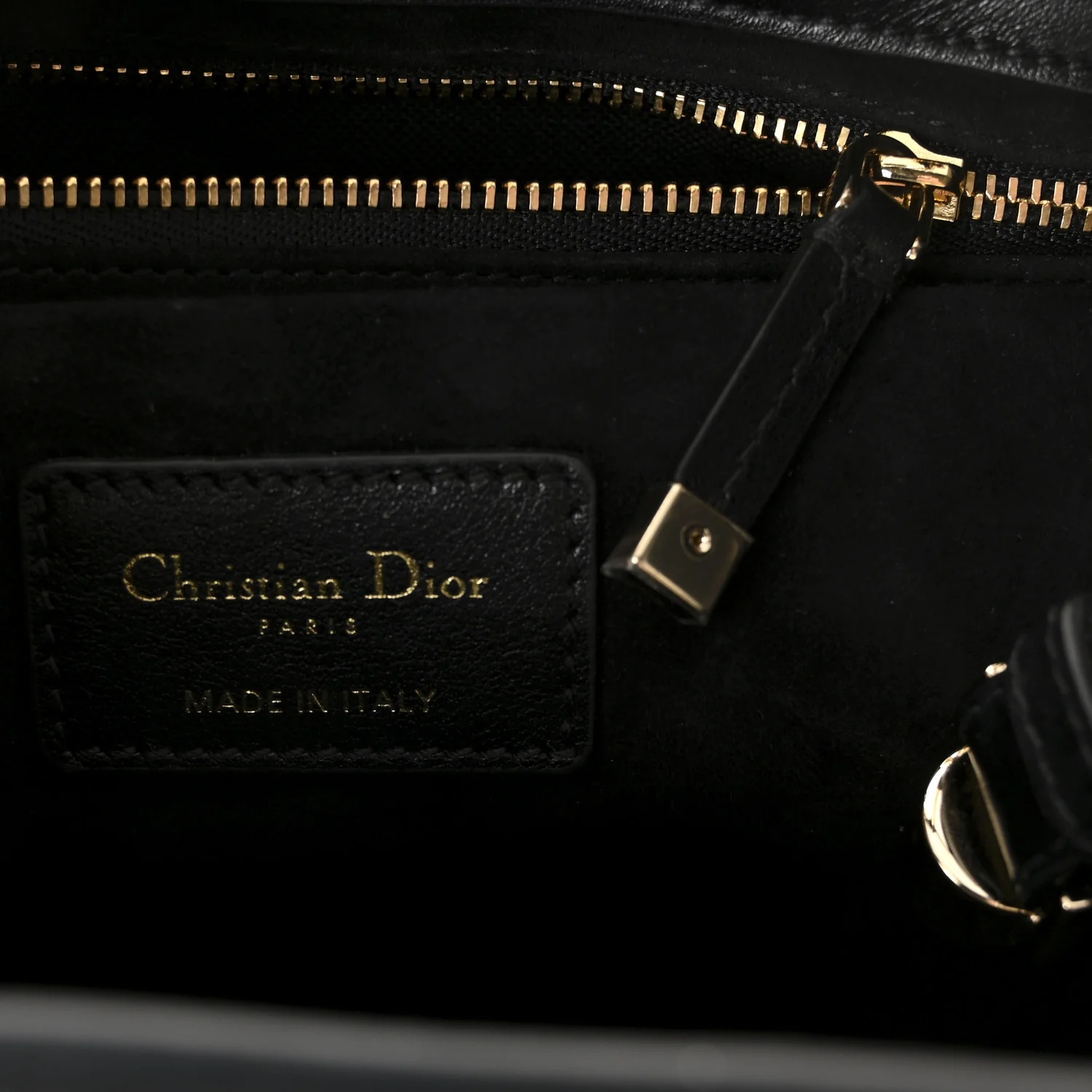Calfskin Cannage Small The Lady 95.22 Black - Image 6