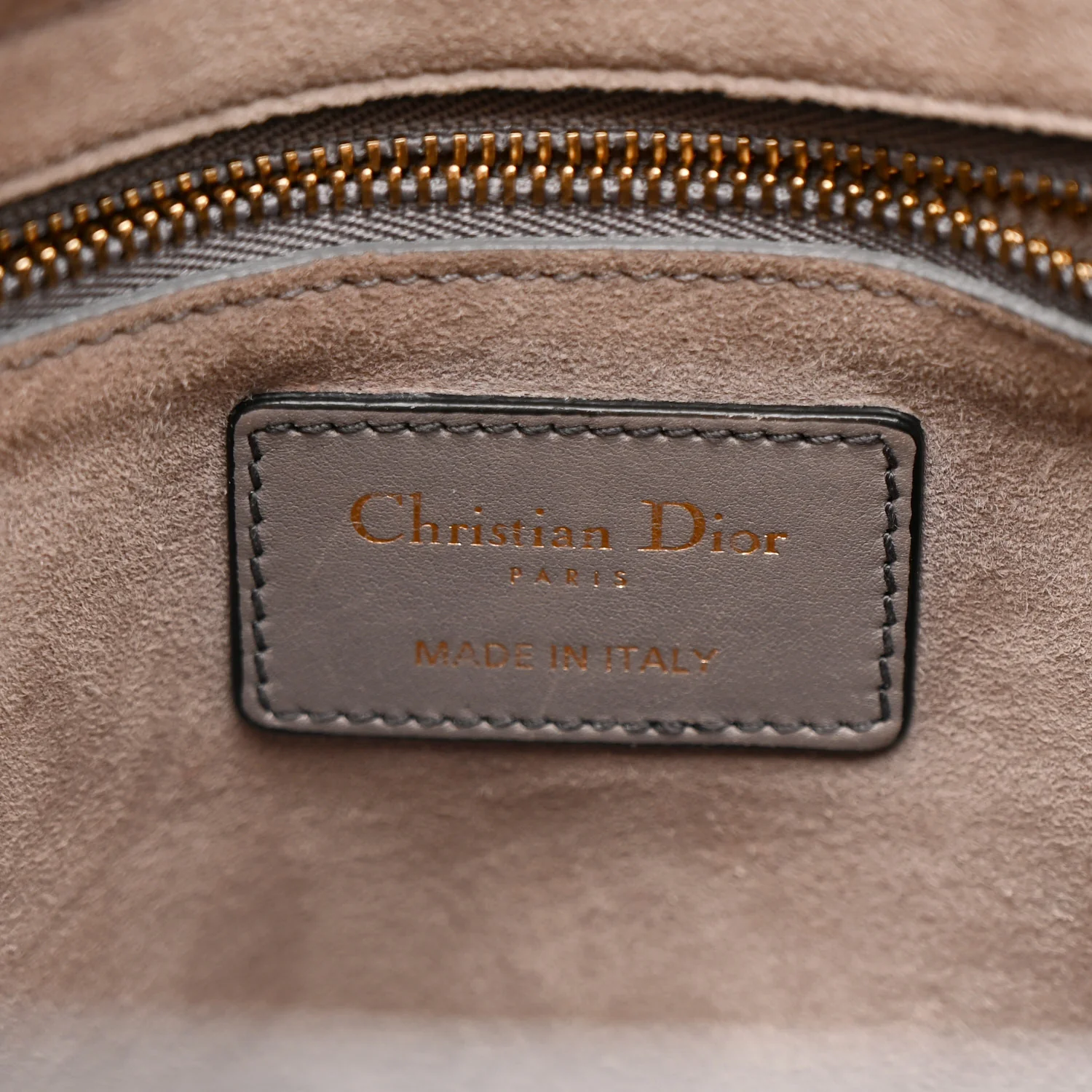 Calfskin Cannage Studded Medium Supple Lady Dior Grey - Image 6