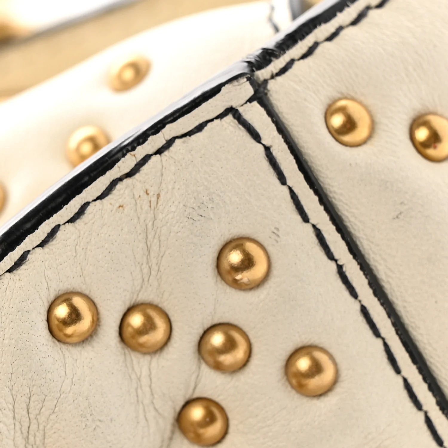 Calfskin Cannage Studded Supple Lady Dior White - Image 14