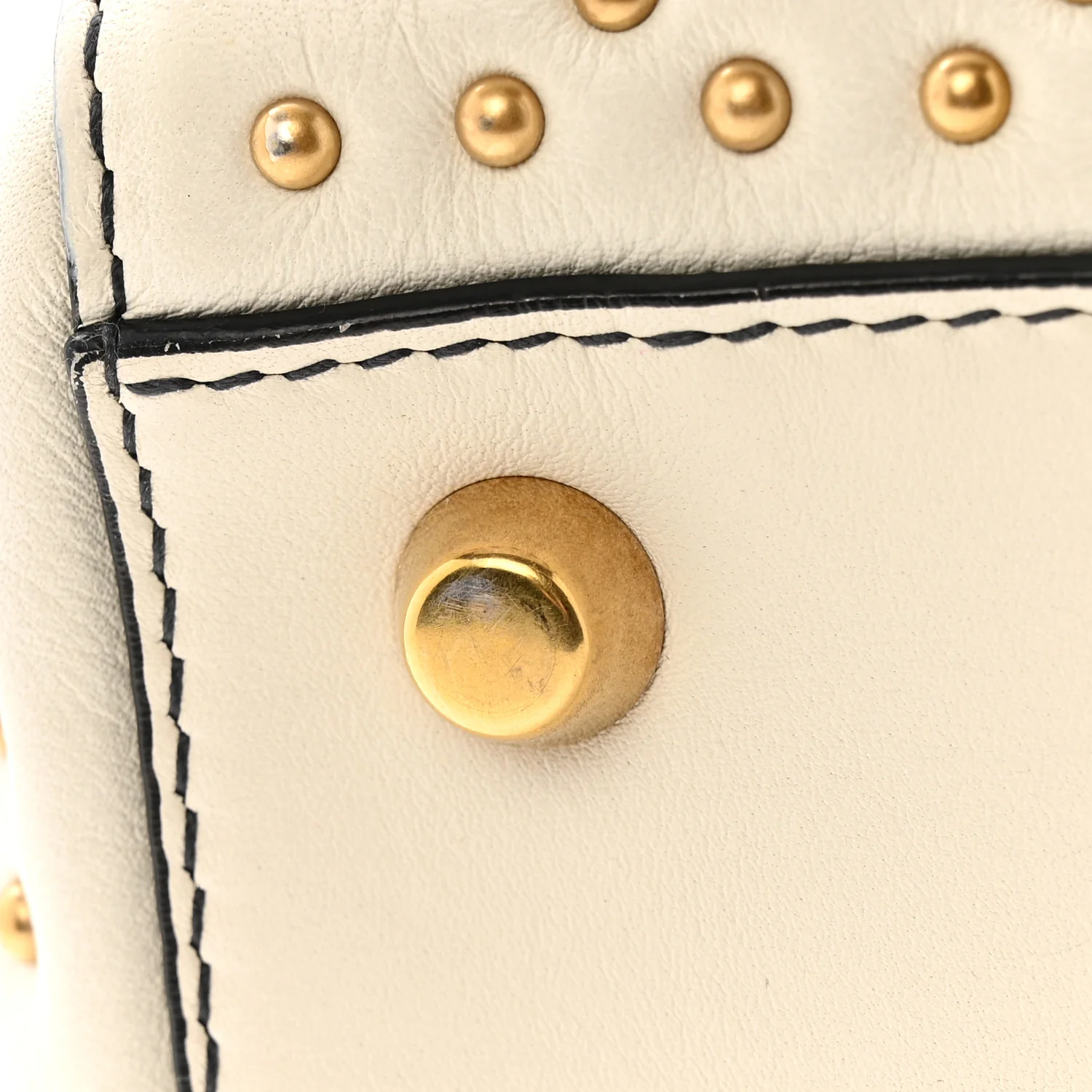 Calfskin Cannage Studded Supple Lady Dior White - Image 15