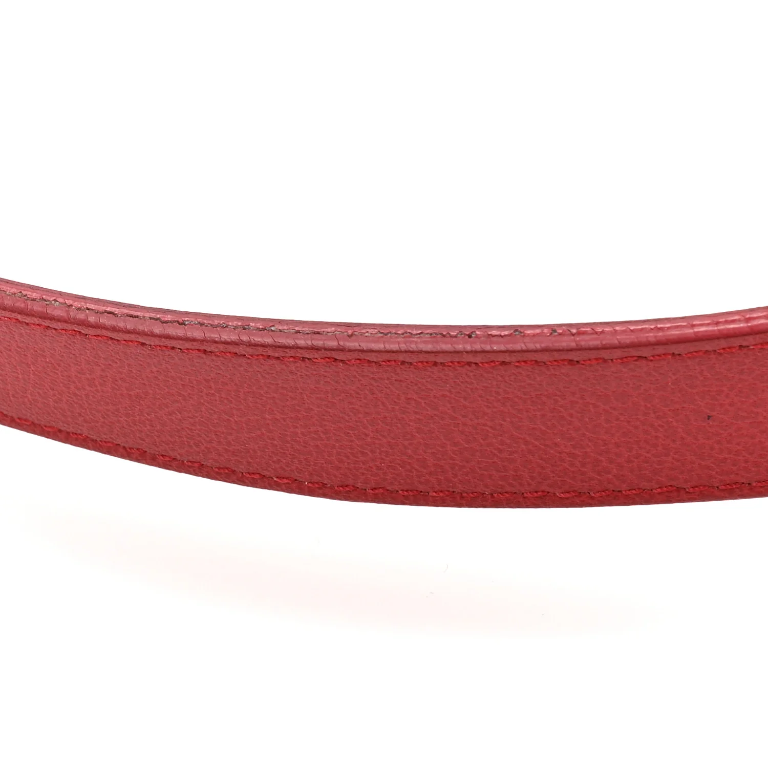 Calfskin Double Saddle Bag Red - Image 13