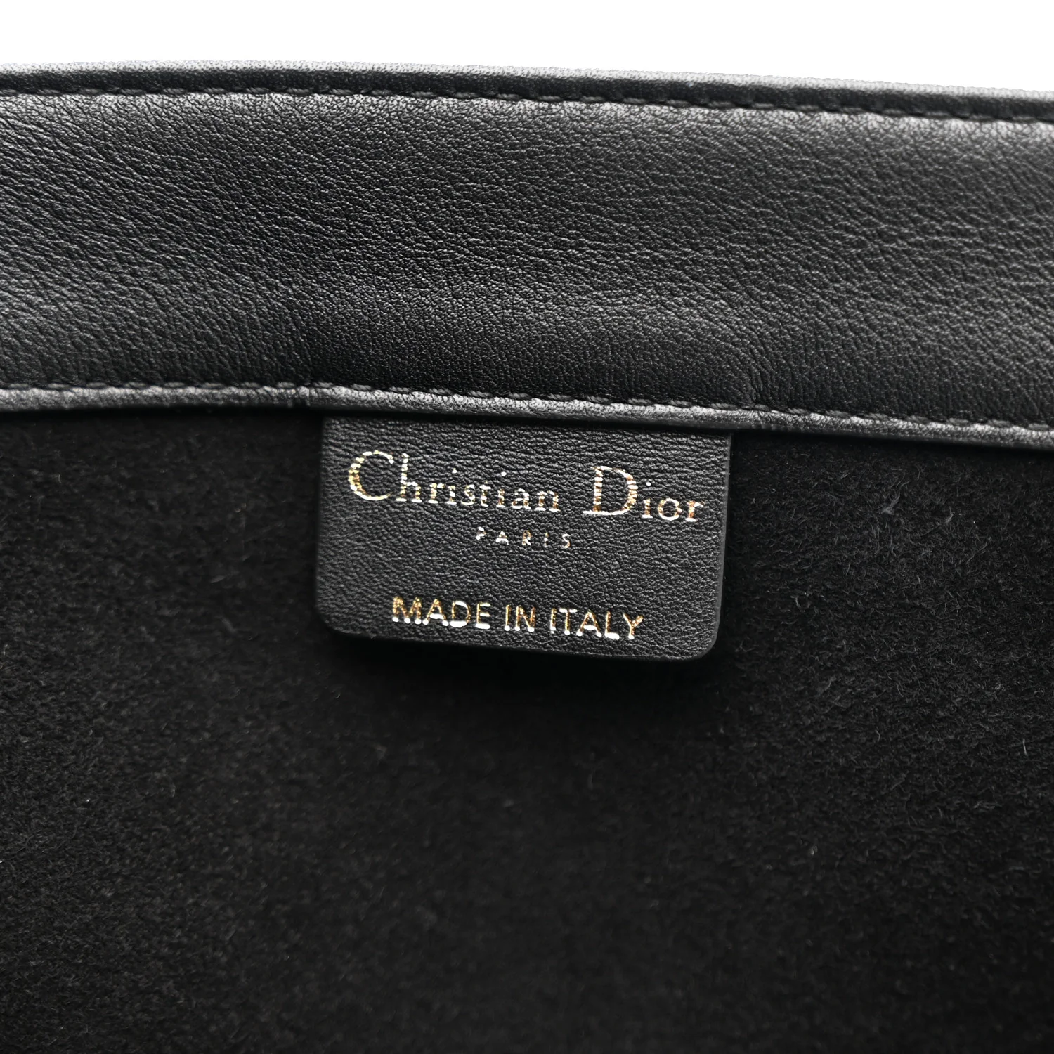 Calfskin Embossed Medium Book Tote Black - Image 6