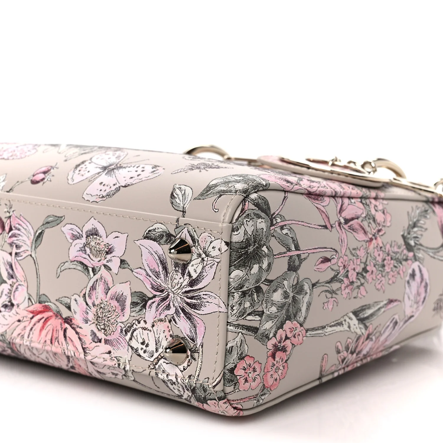 Calfskin Flower Printed Small My ABCDior Lady Dior Pink Multicolor - Image 10