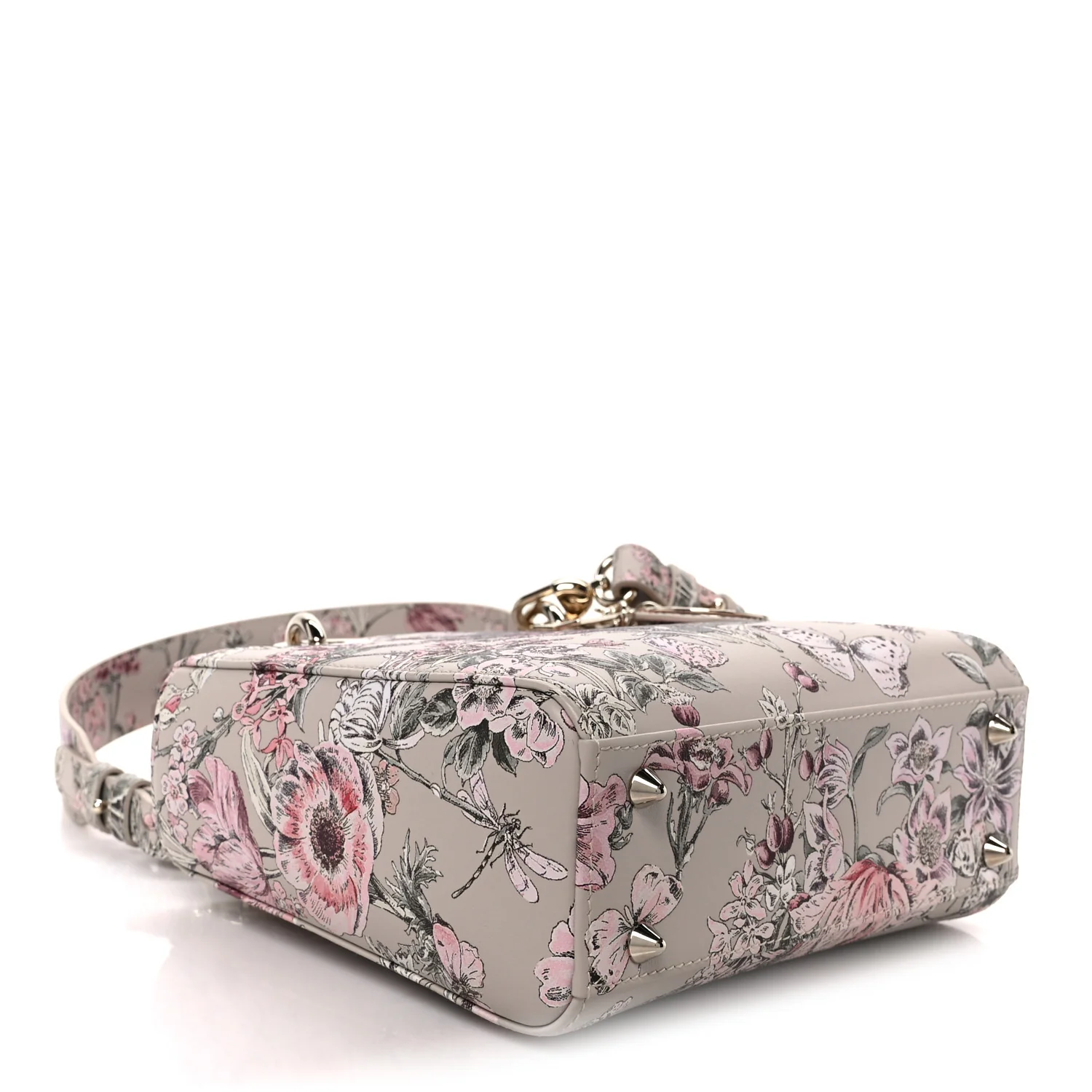 Calfskin Flower Printed Small My ABCDior Lady Dior Pink Multicolor - Image 4