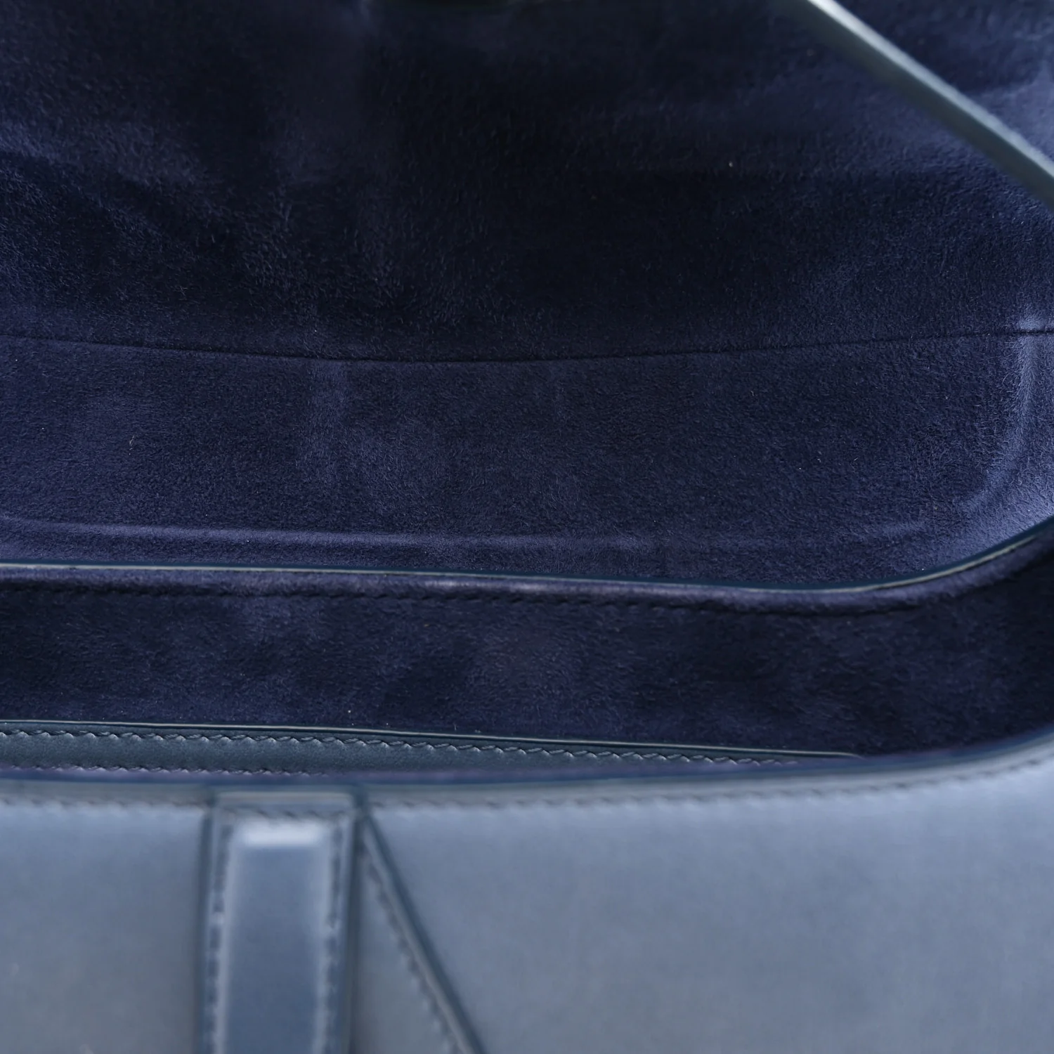 Calfskin Gradient Saddle Bag Indigo Blue - Image 11