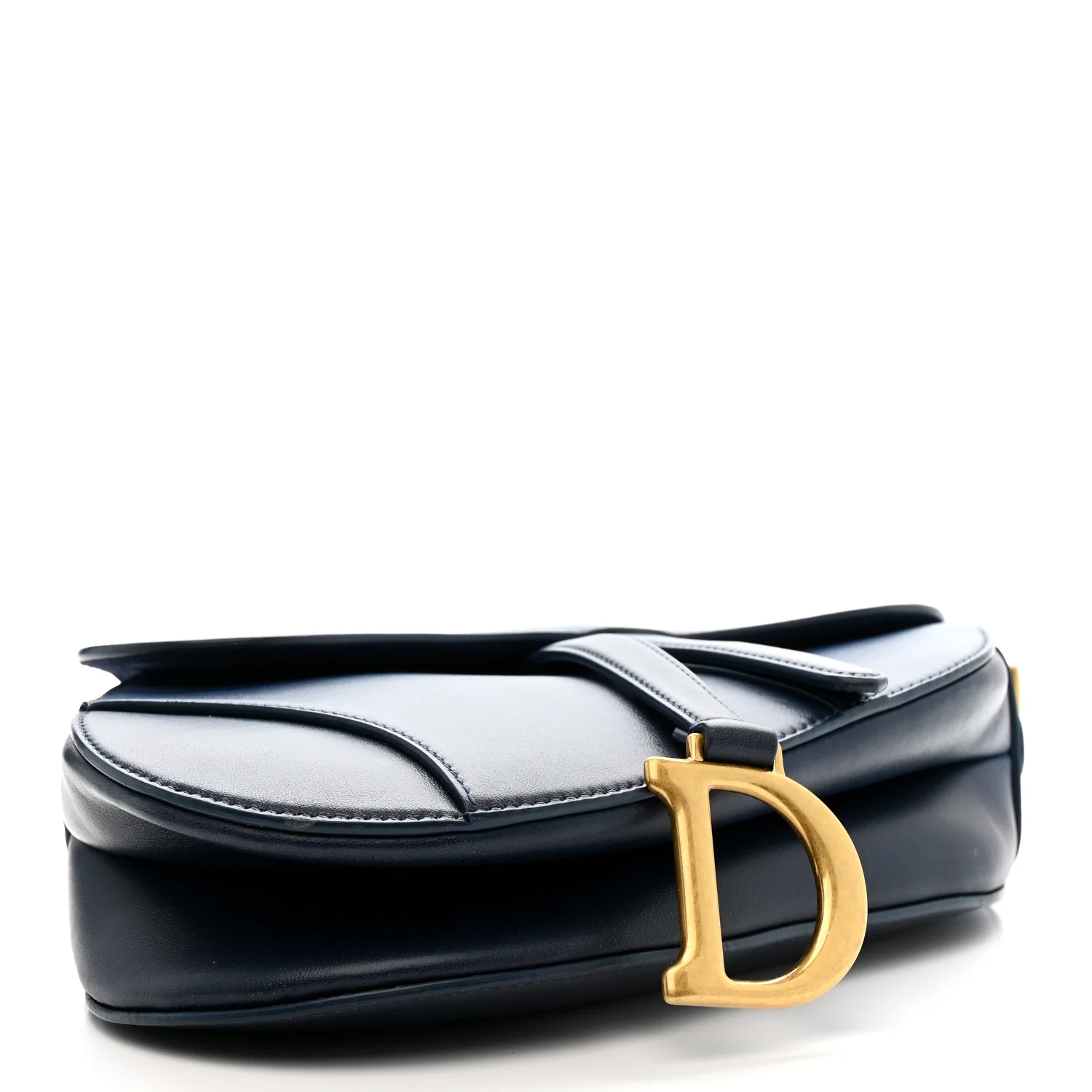 Calfskin Gradient Saddle Bag Indigo Blue - Image 4