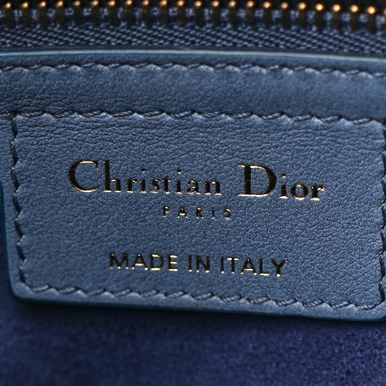 Calfskin Gradient Saddle Bag Indigo Blue - Image 6