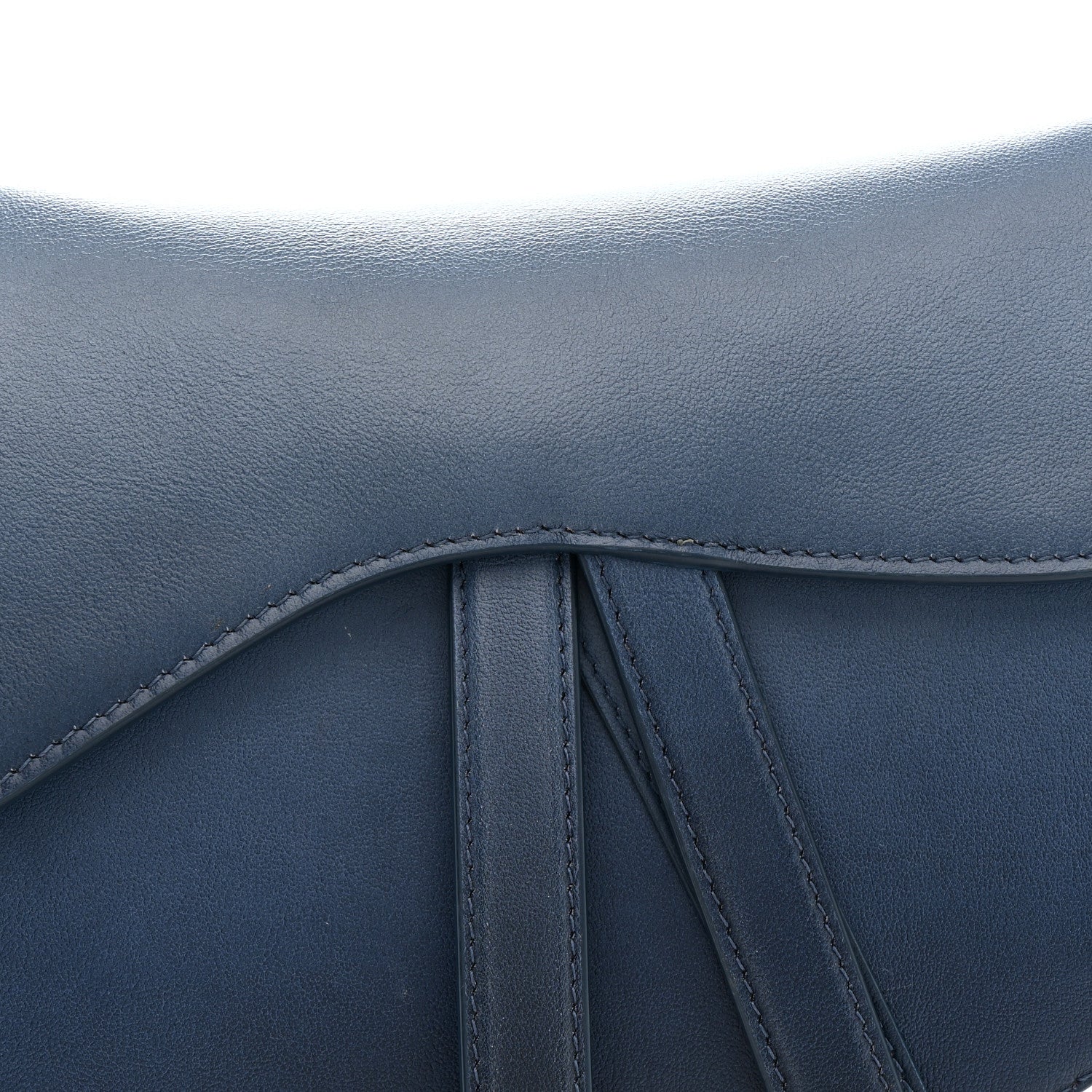 Calfskin Gradient Saddle Bag Indigo Blue - Image 8