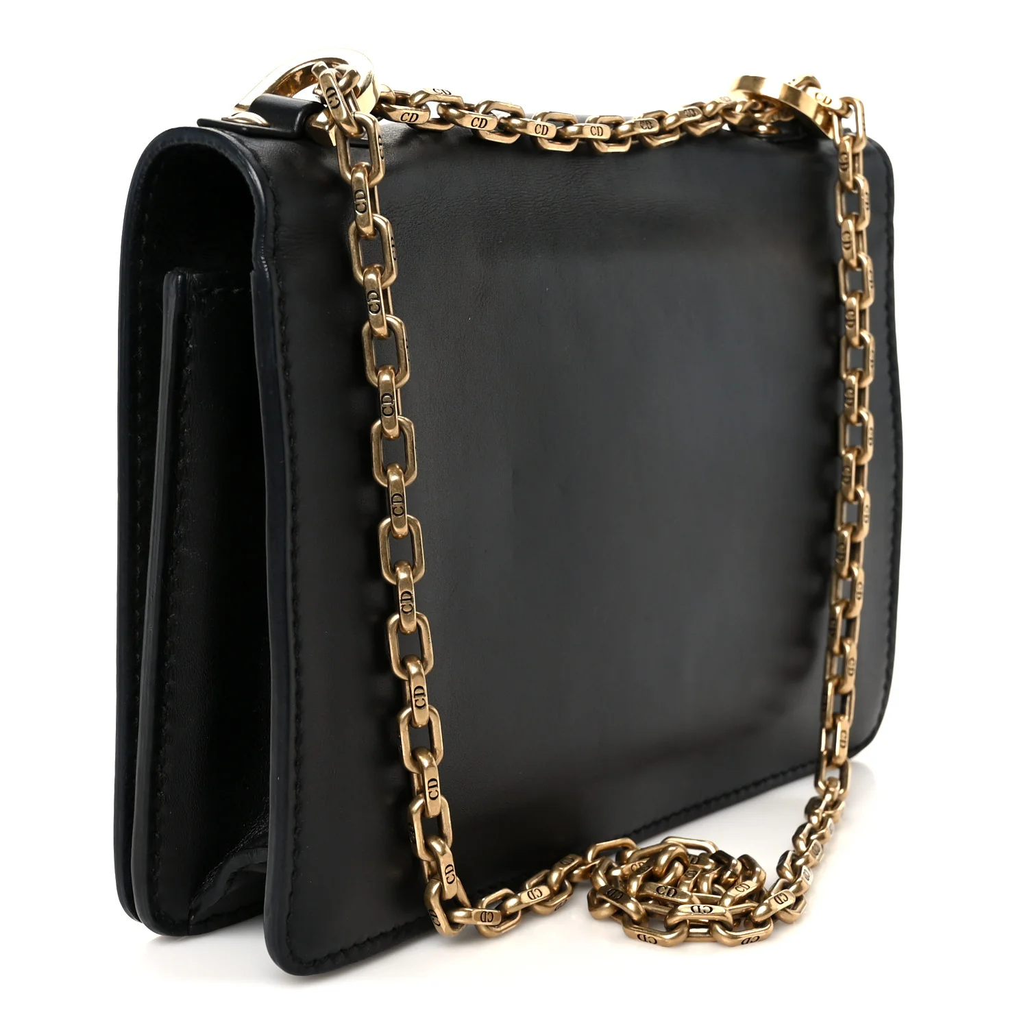 Calfskin J'Adior Chain Flap Bag Black - Image 3