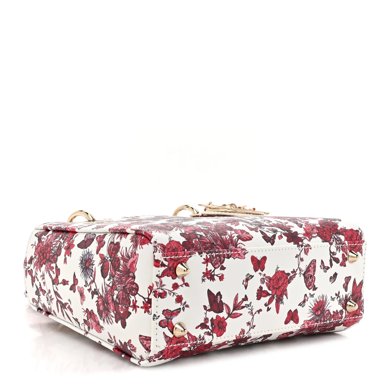 Calfskin Le Coeur Des Papillons Small My ABCDior Lady Dior White Multicolor - Image 4