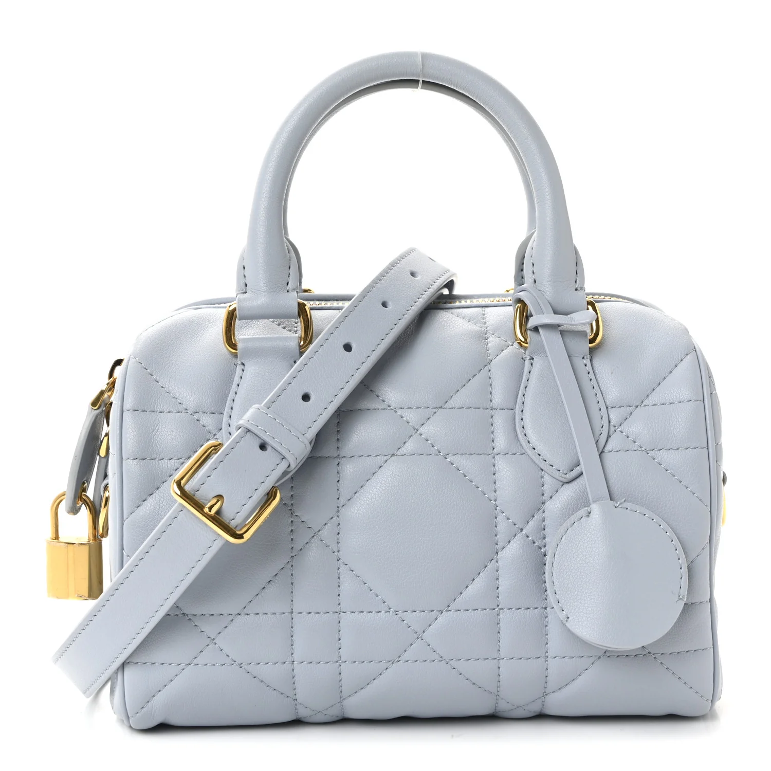 Calfskin Macrocannage Groove 20 Bag Pale Blue