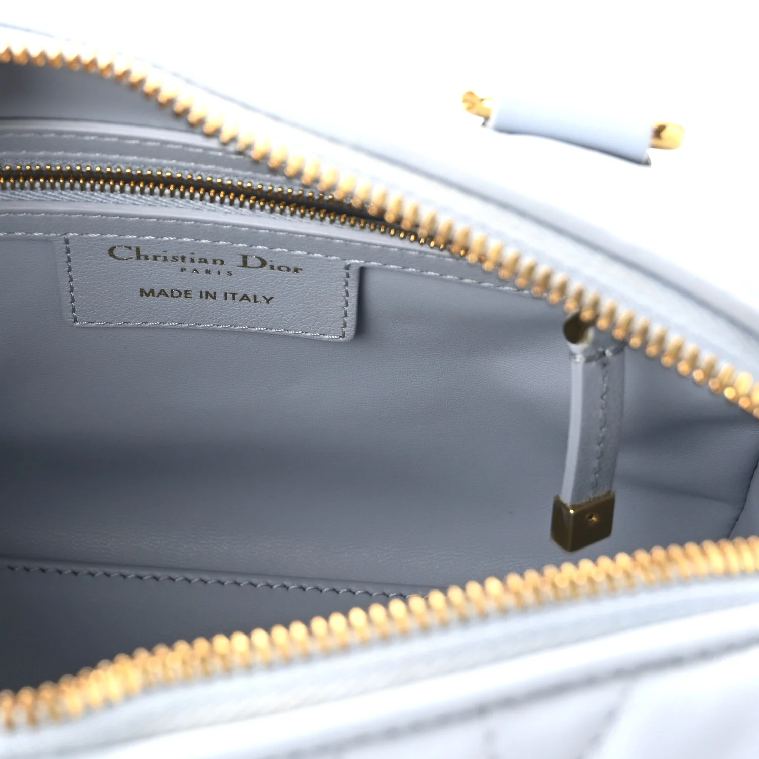 Calfskin Macrocannage Groove 20 Bag Pale Blue - Image 5