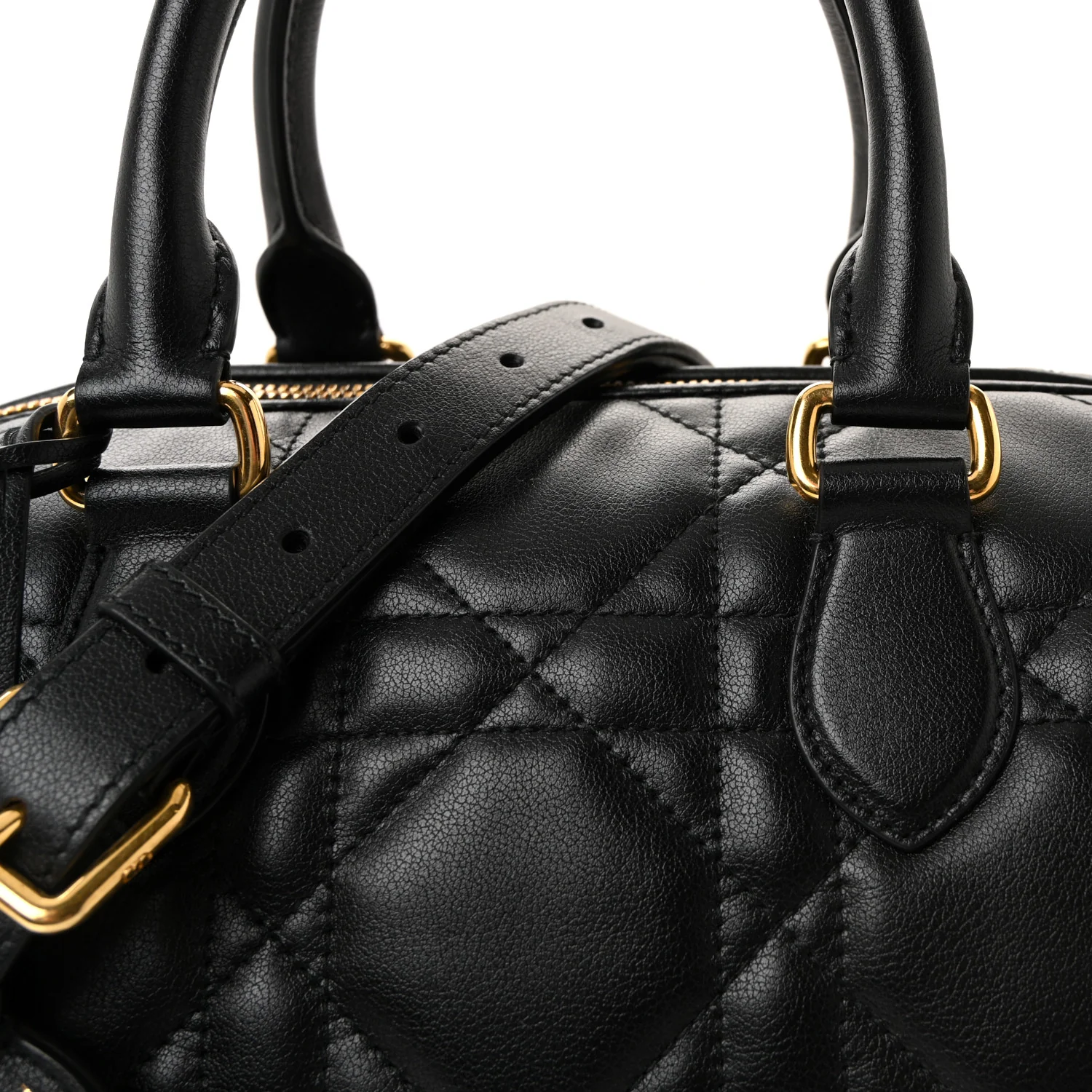 Calfskin Macrocannage Groove 25 Bag Black - Image 8