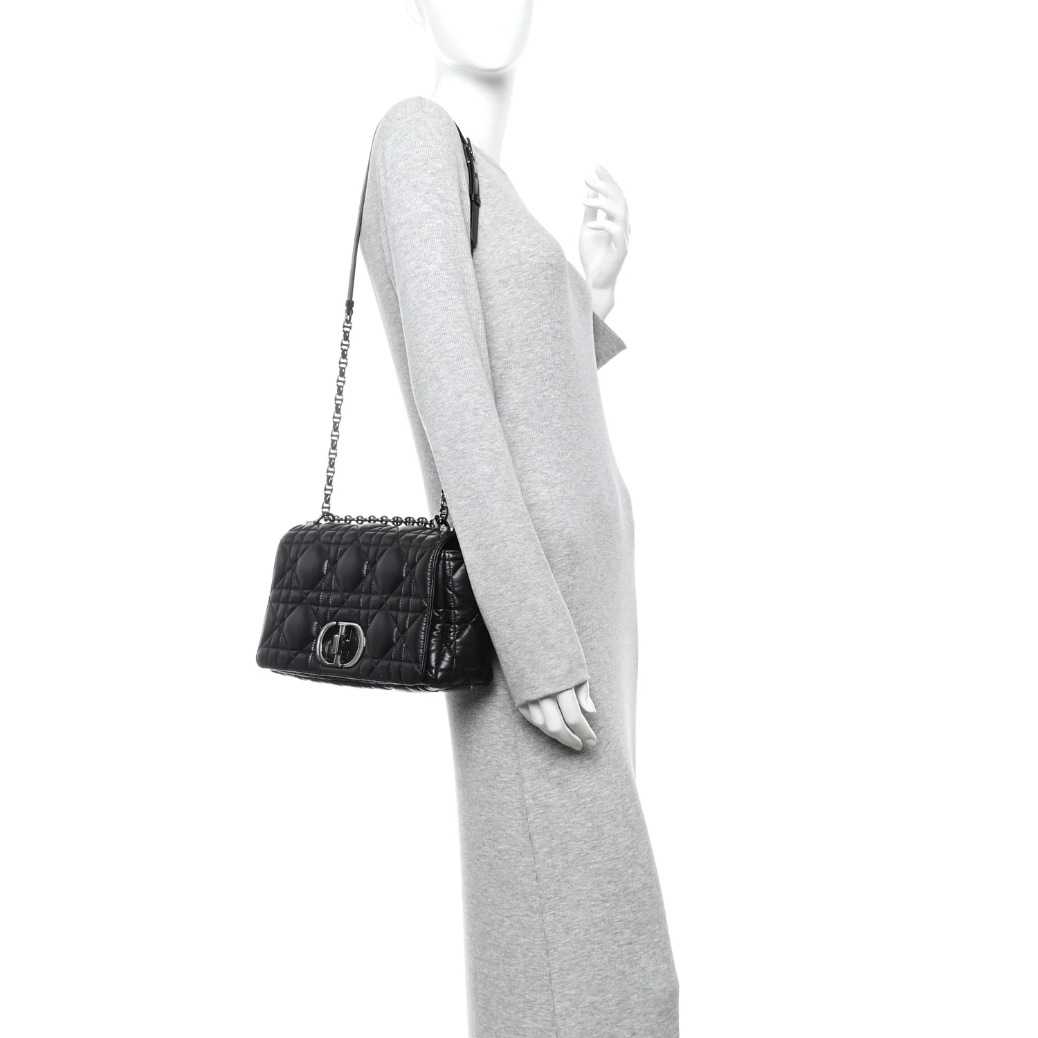 Calfskin Macrocannage Large Caro Bag Black - Image 2