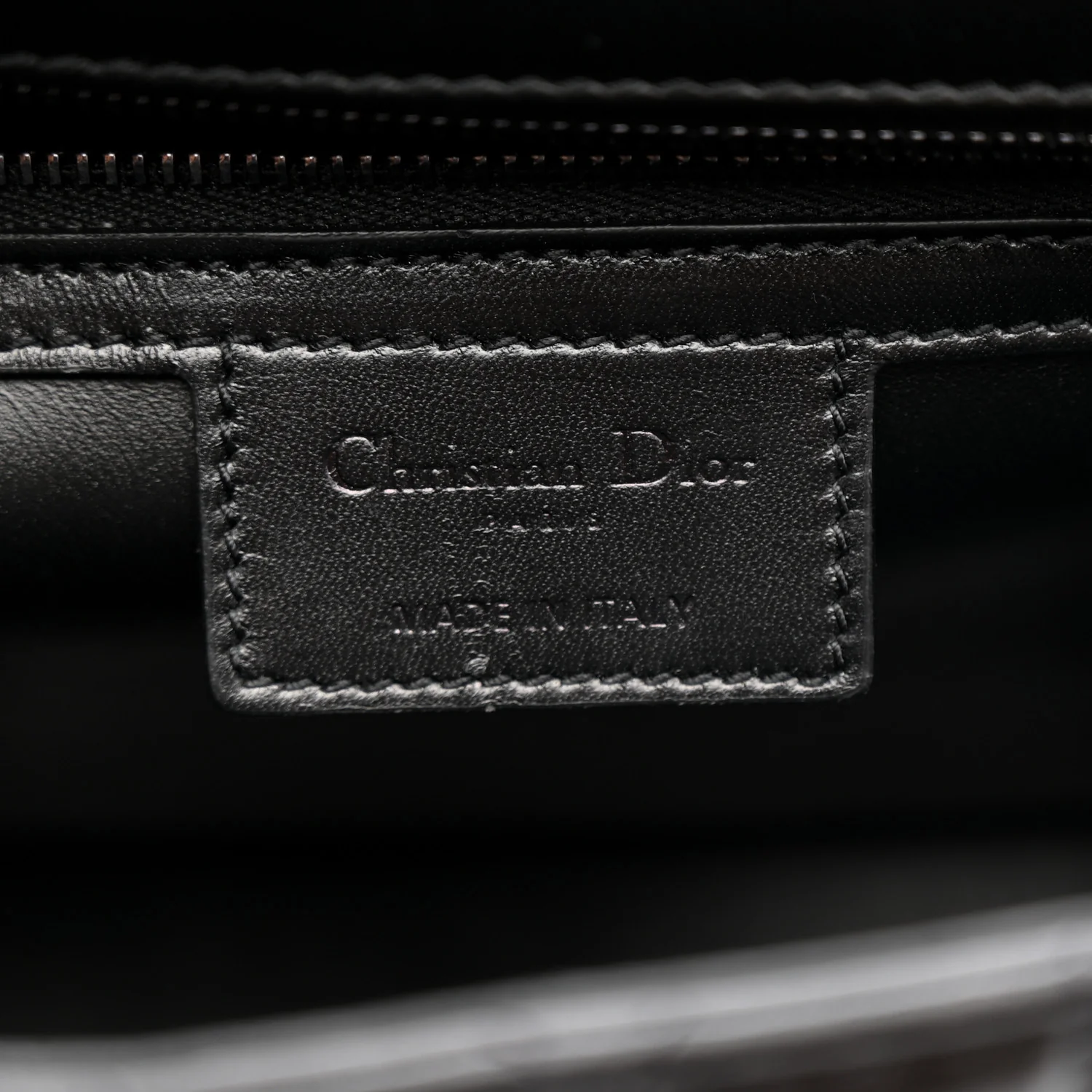 Calfskin Macrocannage Large Caro Bag Black - Image 6