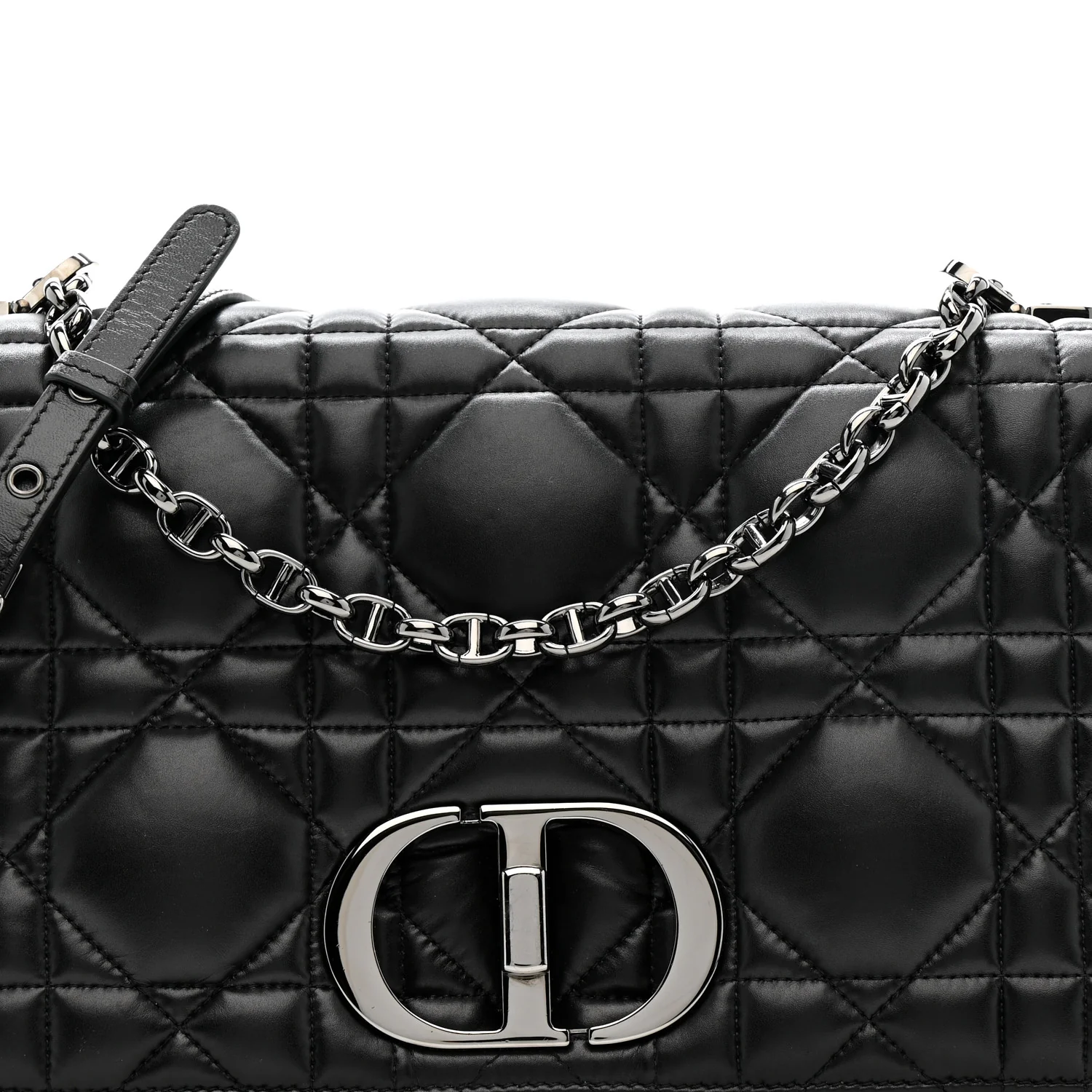 Calfskin Macrocannage Large Caro Bag Black - Image 8