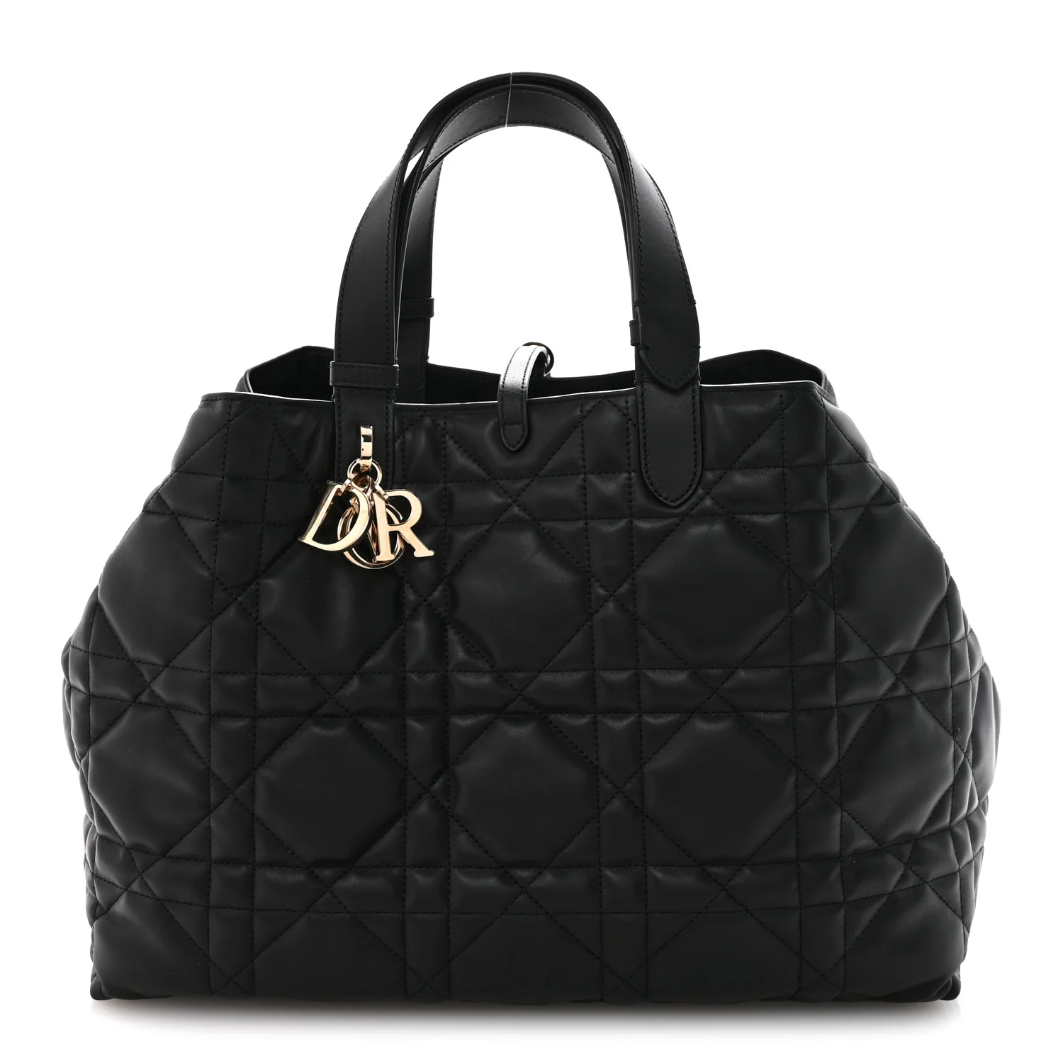 Calfskin Macrocannage Large Toujours Black