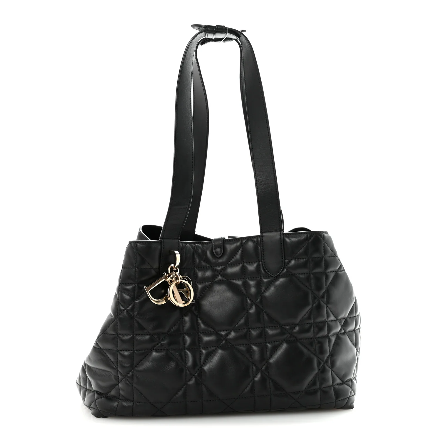 Calfskin Macrocannage Medium Toujours Black