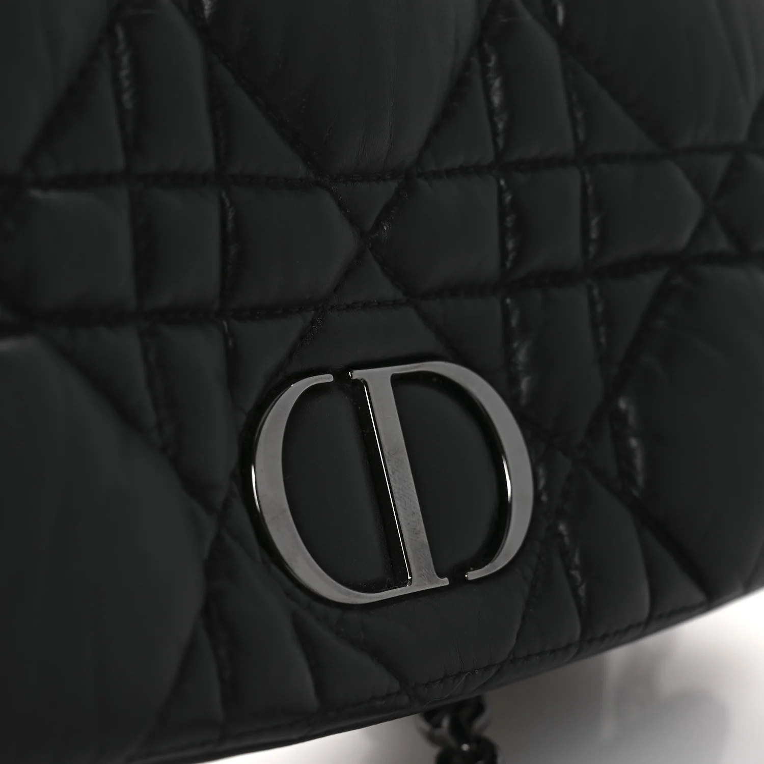 Calfskin Macrocannage Mini Caro Bag Black - Image 13