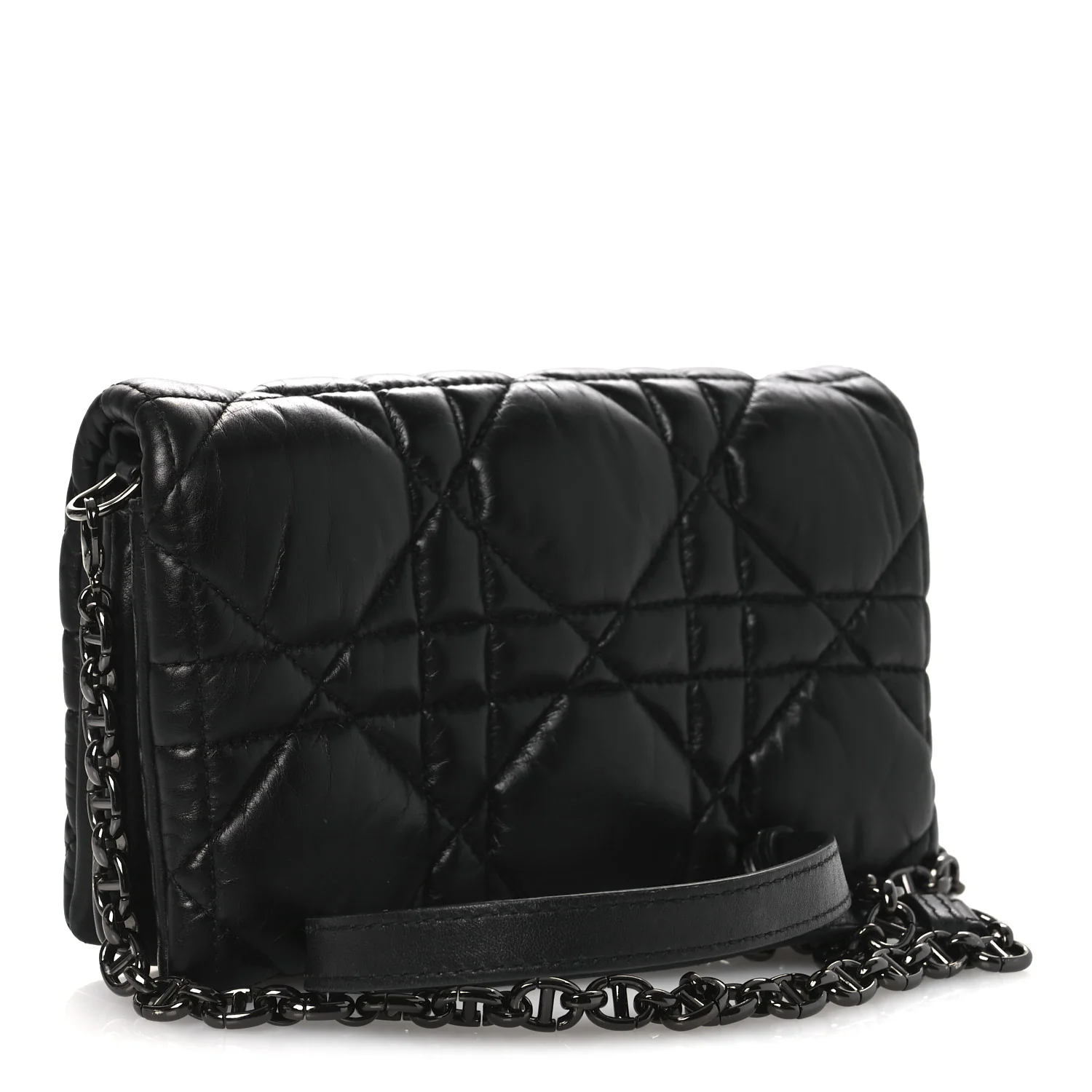 Calfskin Macrocannage Mini Caro Bag Black - Image 3