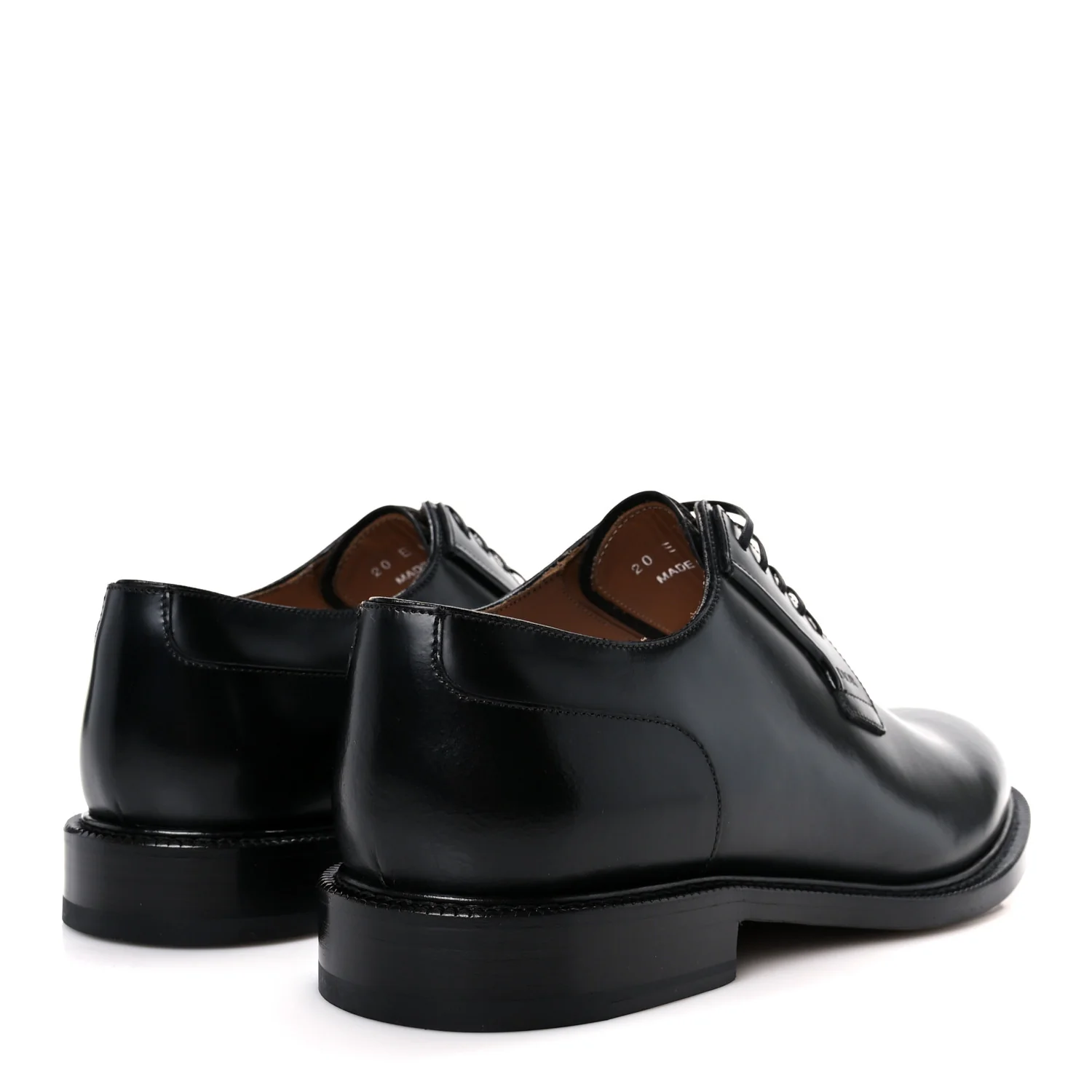 Calfskin Mens Derby Shoes 42 Black - Image 5