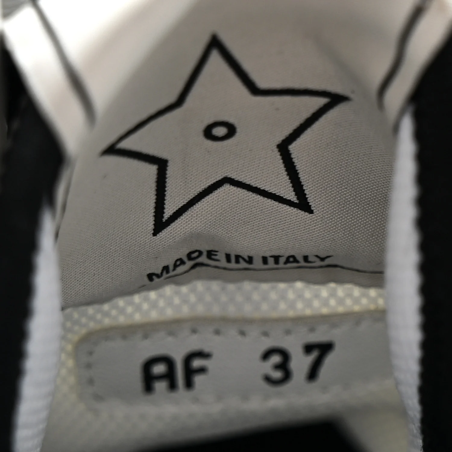 Calfskin Mesh Cutout High Top Sneakers 37 Black White - Image 9